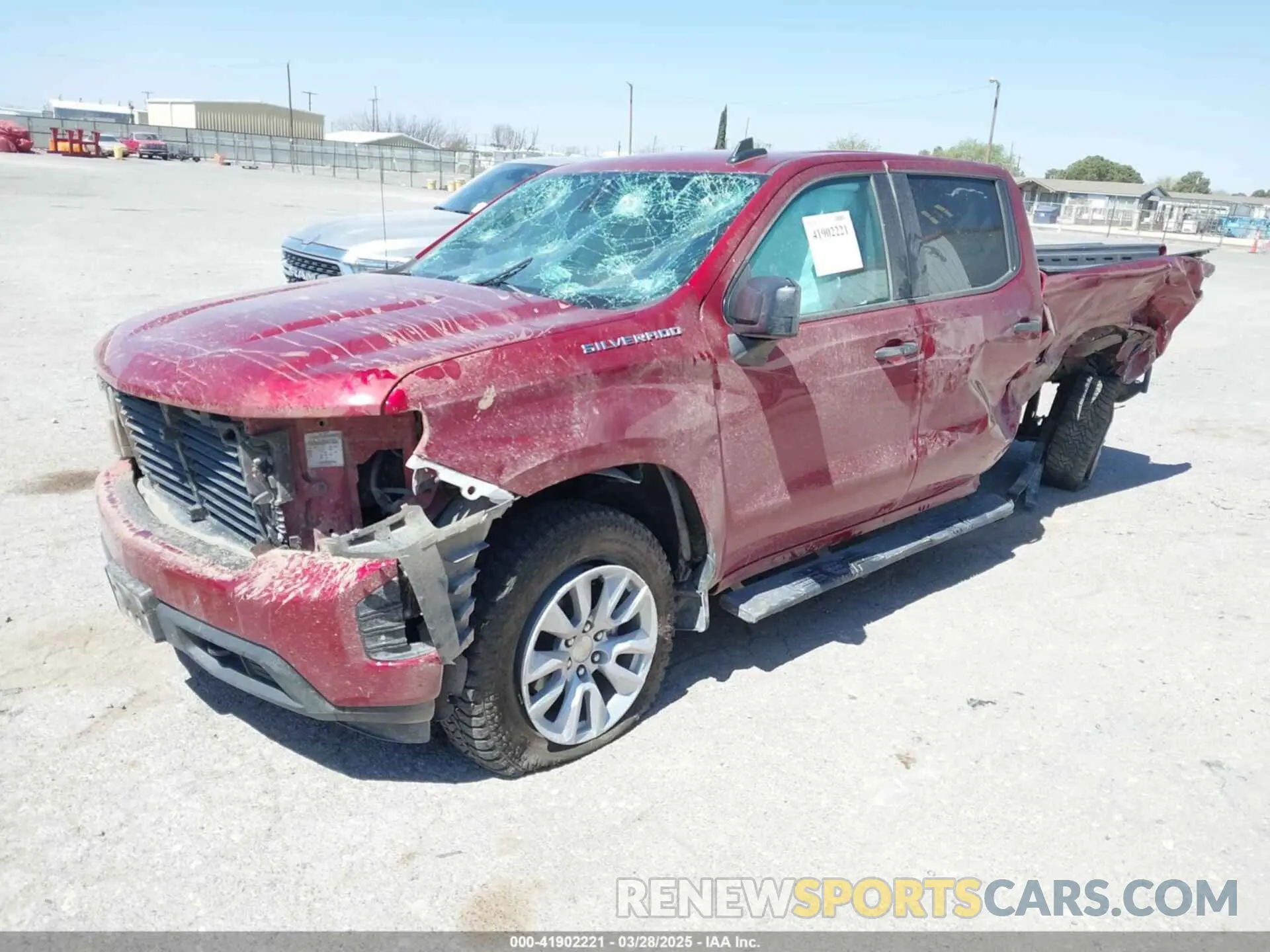 2 Photograph of a damaged car 3GCPWBEK8MG371573 CHEVROLET SILVERADO 1500 2021