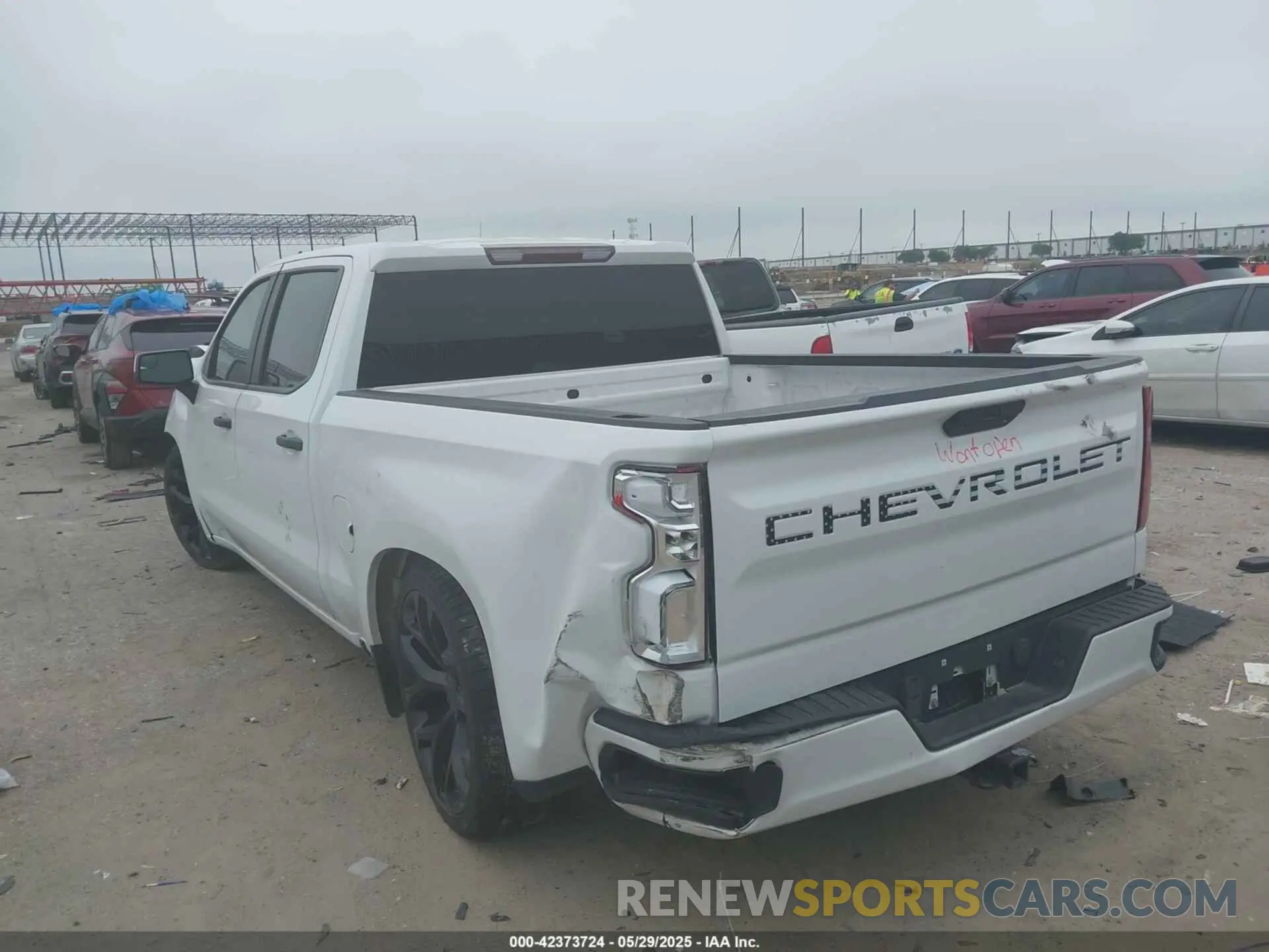 3 Photograph of a damaged car 3GCPWBEK9MG102403 CHEVROLET SILVERADO 1500 2021