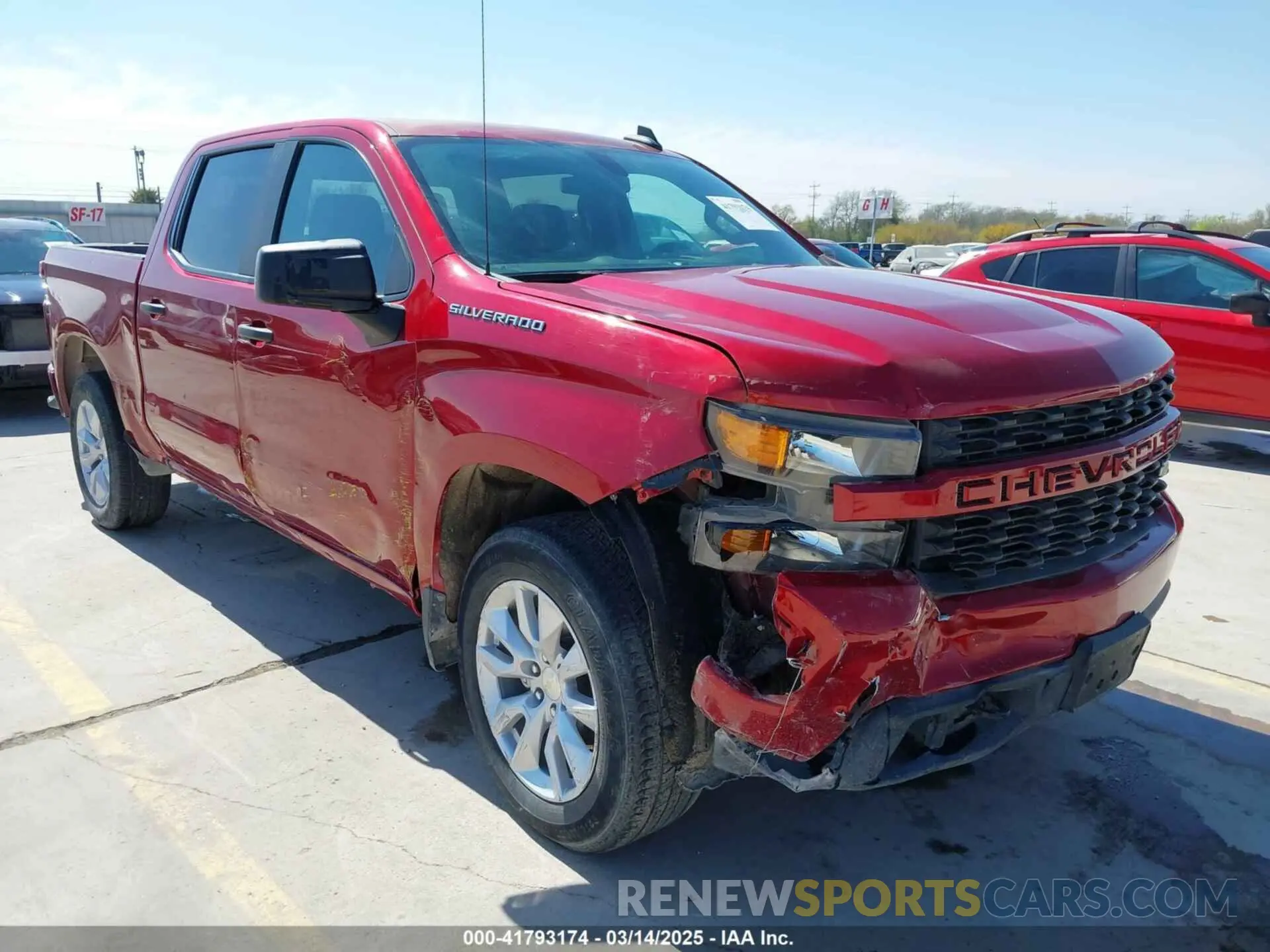 1 Photograph of a damaged car 3GCPWBEKXMG342060 CHEVROLET SILVERADO 1500 2021