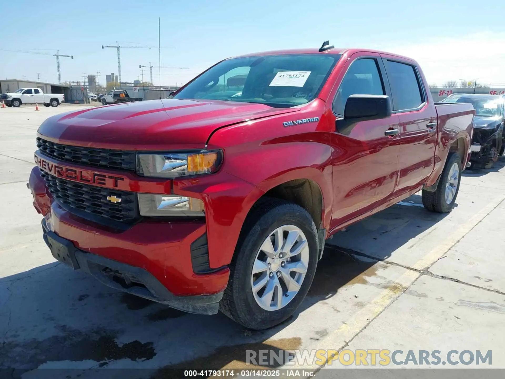 2 Photograph of a damaged car 3GCPWBEKXMG342060 CHEVROLET SILVERADO 1500 2021
