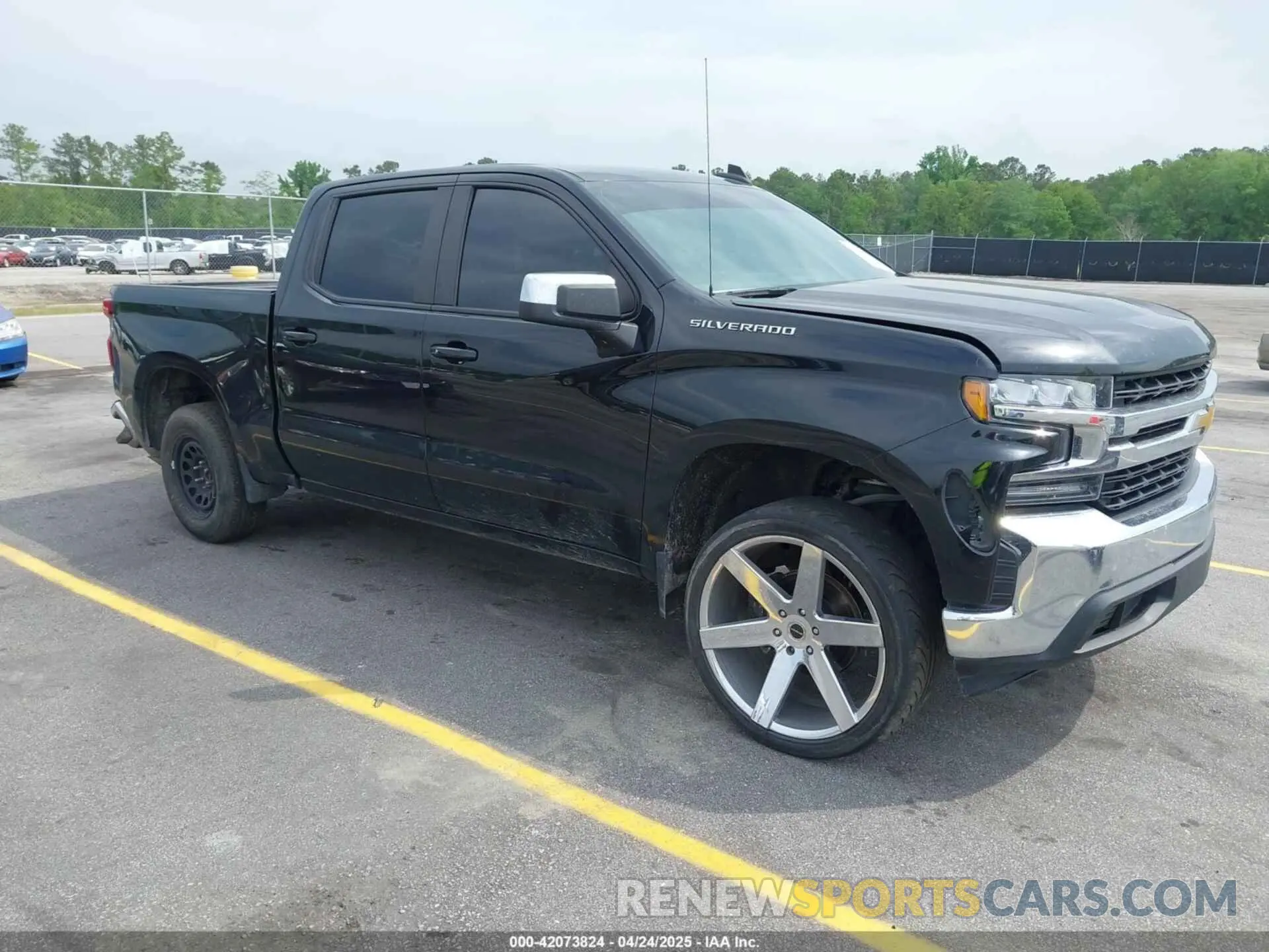1 Photograph of a damaged car 3GCPWCED3MG343252 CHEVROLET SILVERADO 1500 2021