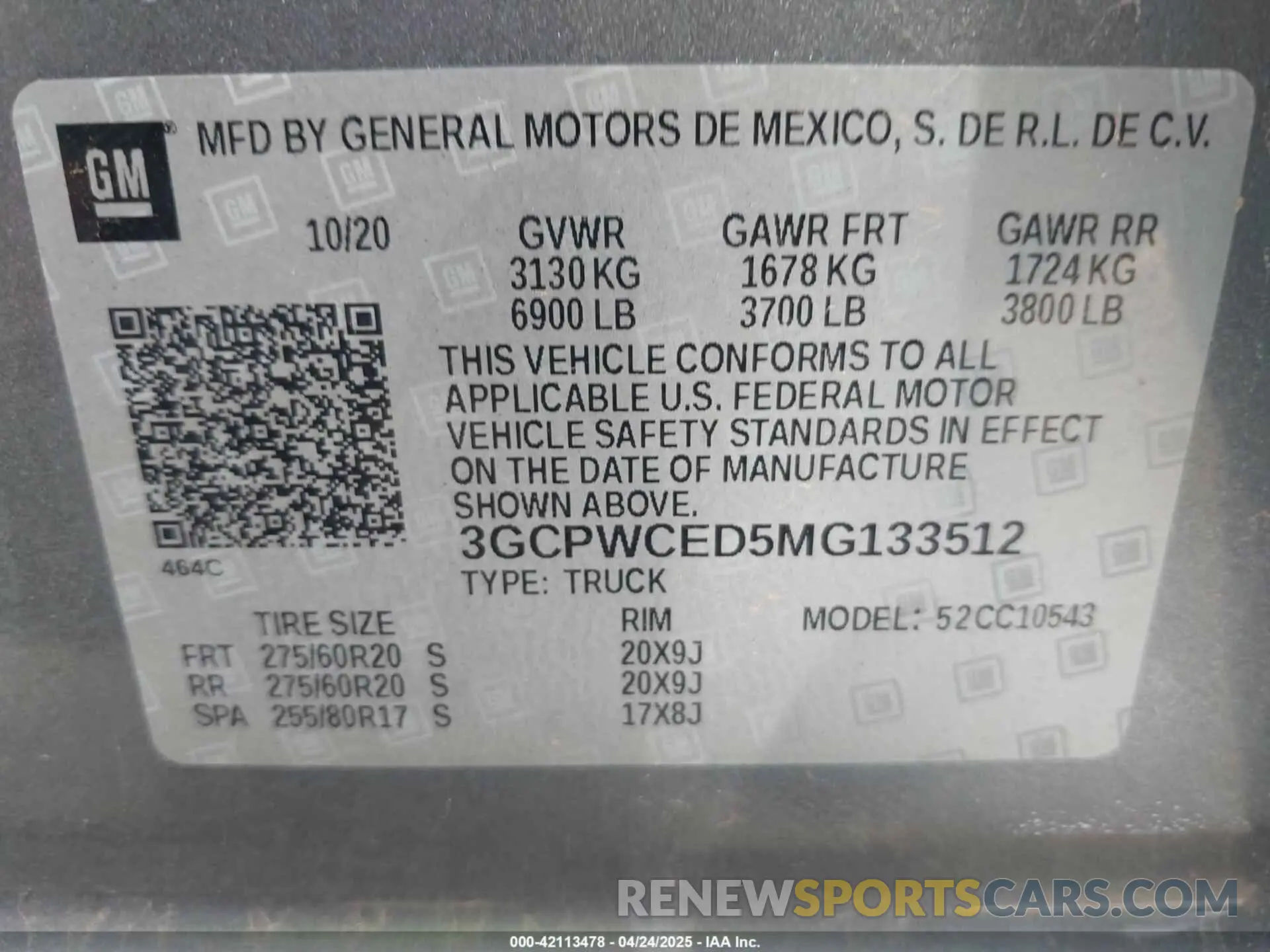 9 Photograph of a damaged car 3GCPWCED5MG133512 CHEVROLET SILVERADO 1500 2021
