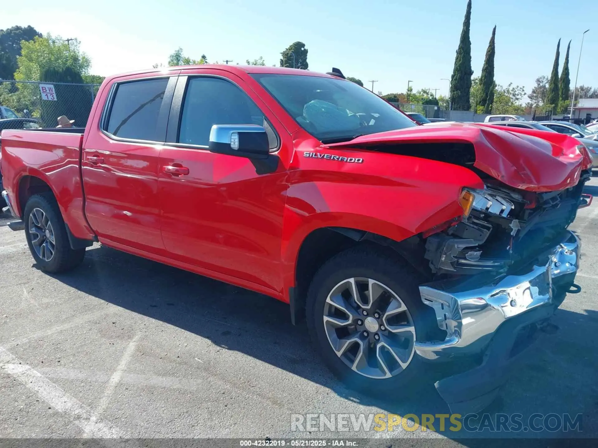 1 Photograph of a damaged car 3GCPWCED5MG151508 CHEVROLET SILVERADO 1500 2021