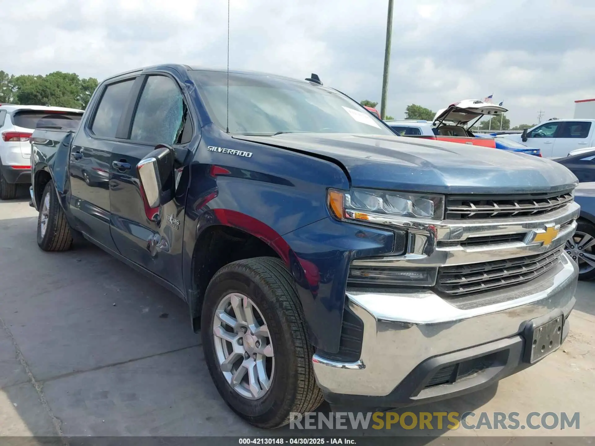 1 Photograph of a damaged car 3GCPWCEDXMG395252 CHEVROLET SILVERADO 1500 2021