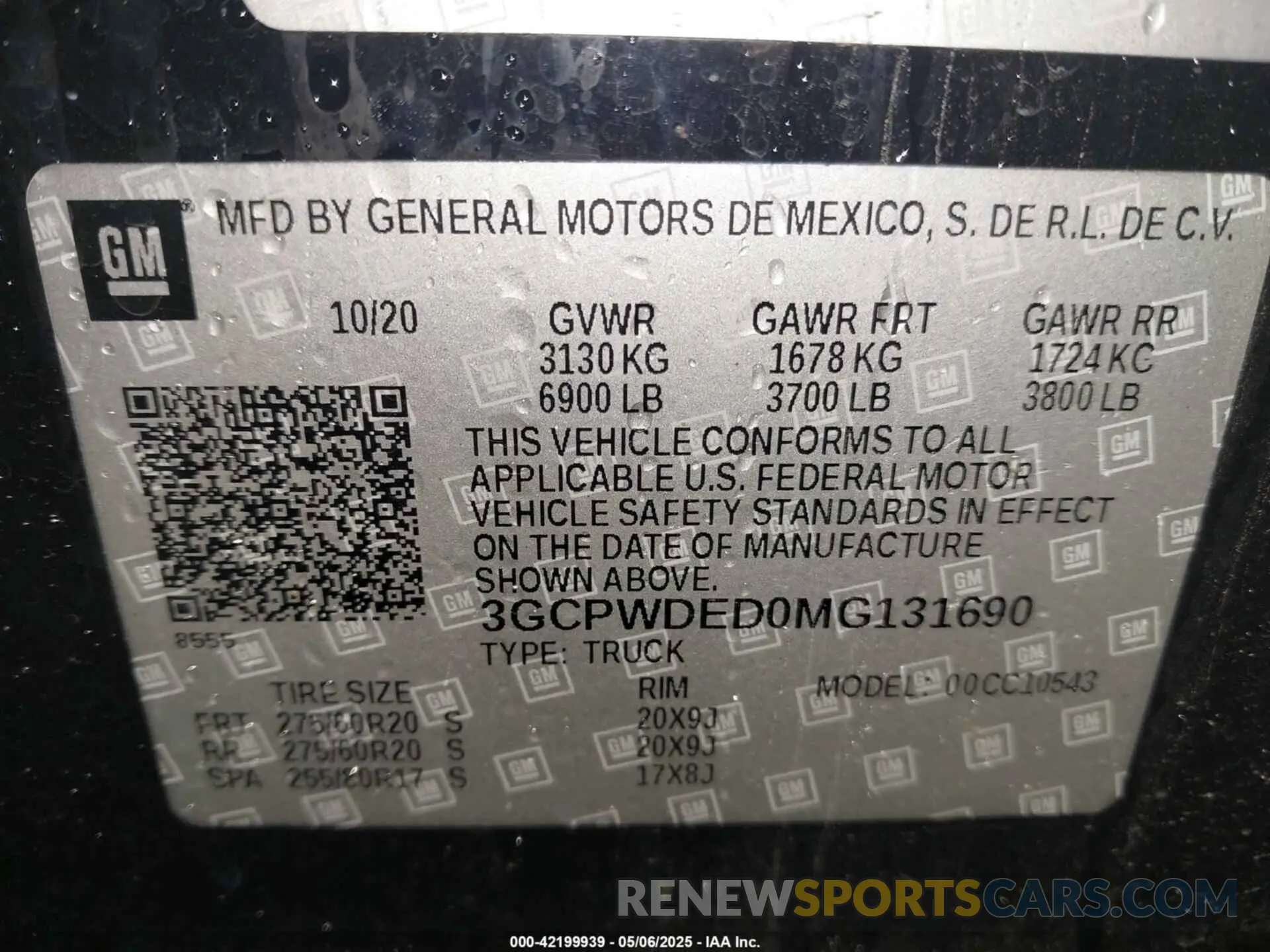 9 Photograph of a damaged car 3GCPWDED0MG131690 CHEVROLET SILVERADO 1500 2021