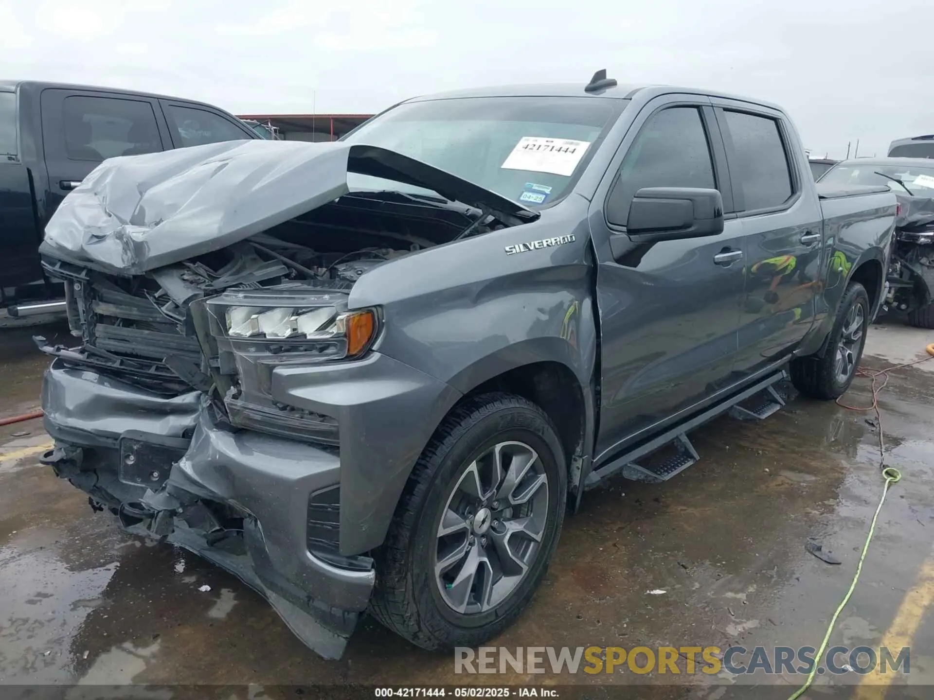 2 Photograph of a damaged car 3GCPWDED3MG200890 CHEVROLET SILVERADO 1500 2021
