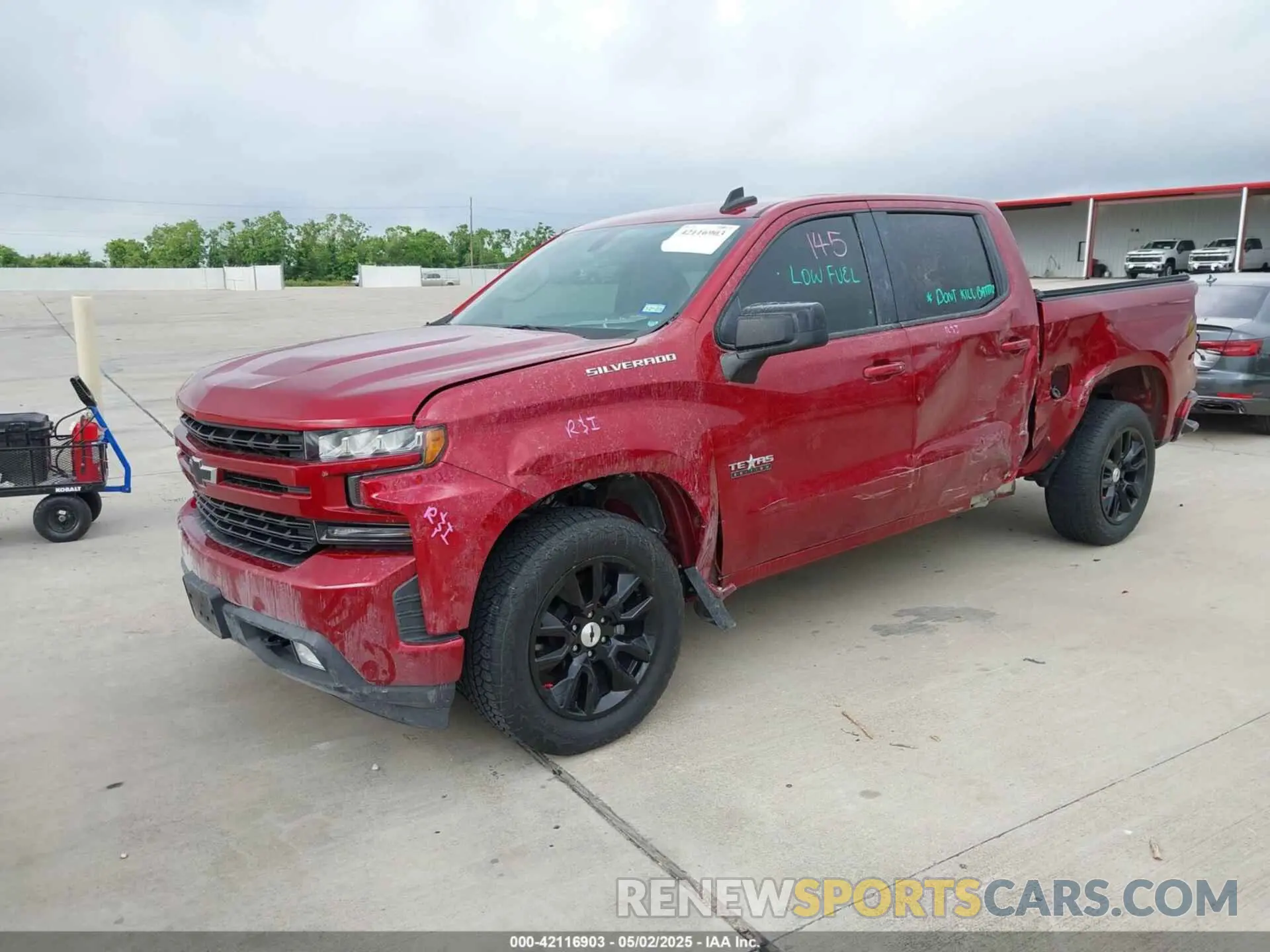 2 Photograph of a damaged car 3GCPWDED8MG385275 CHEVROLET SILVERADO 1500 2021
