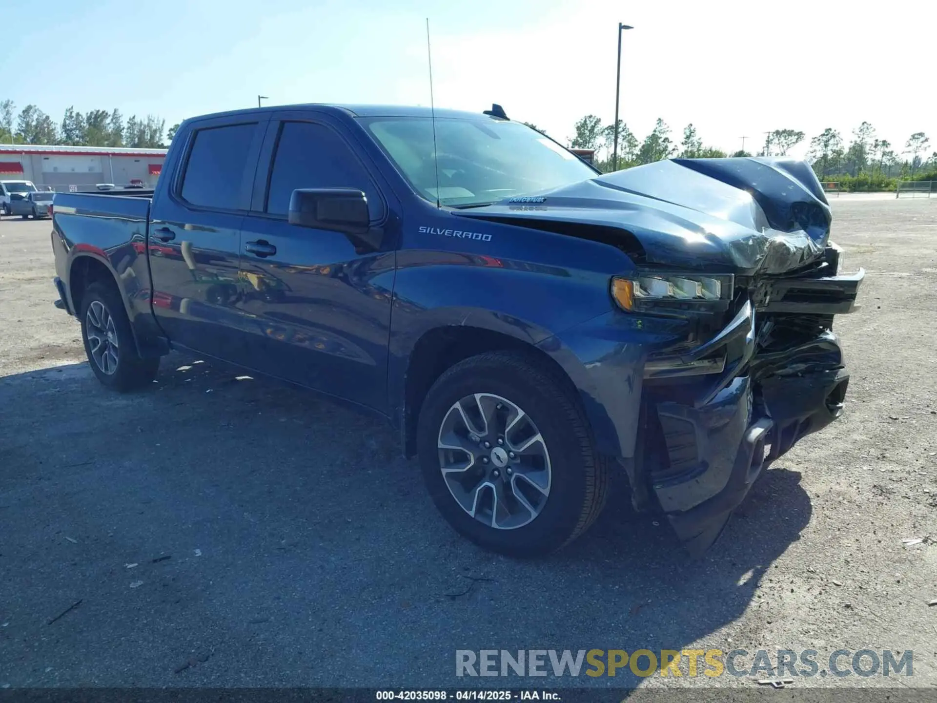 1 Photograph of a damaged car 3GCPWDETXMG416324 CHEVROLET SILVERADO 1500 2021