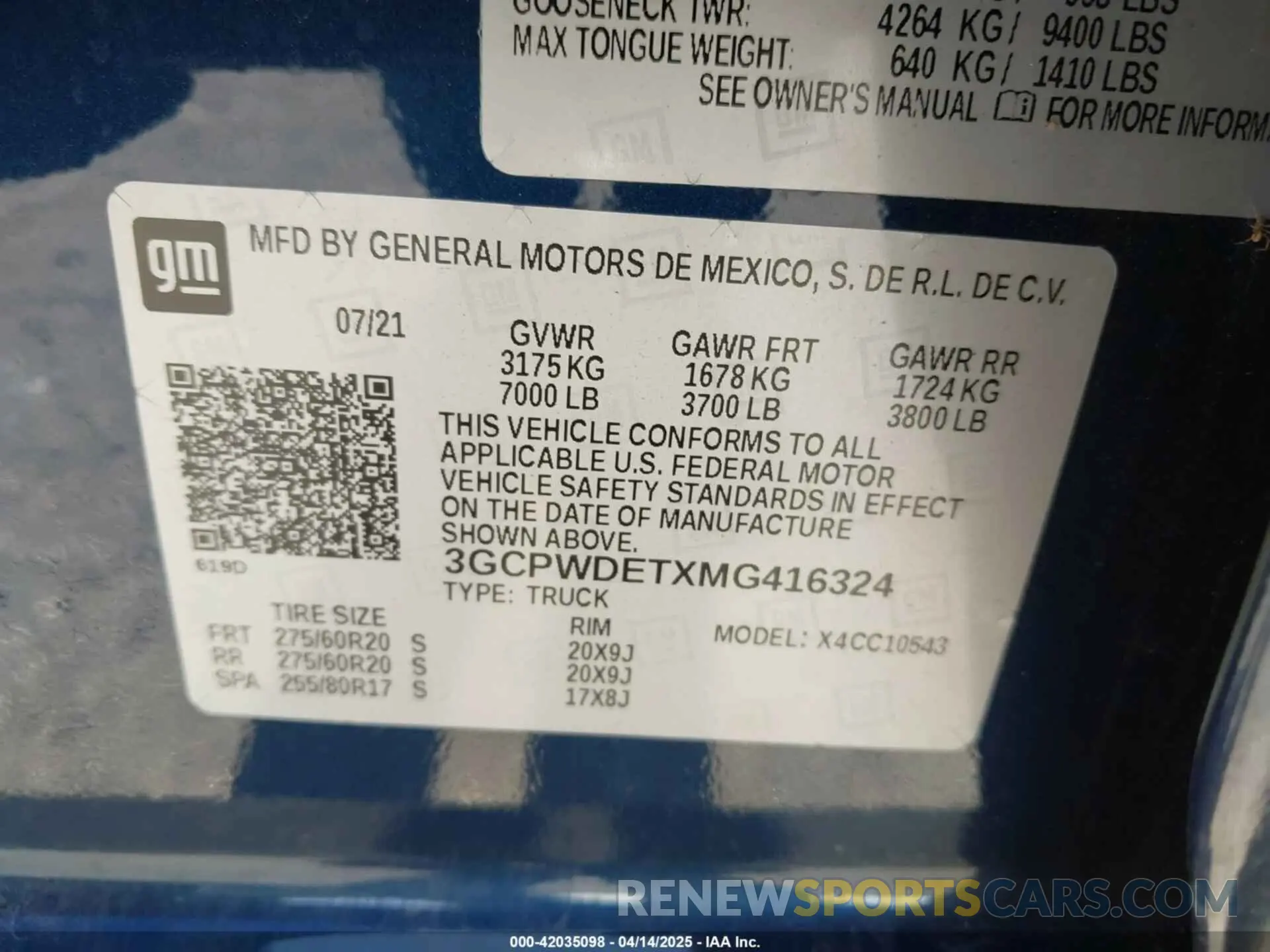 9 Photograph of a damaged car 3GCPWDETXMG416324 CHEVROLET SILVERADO 1500 2021