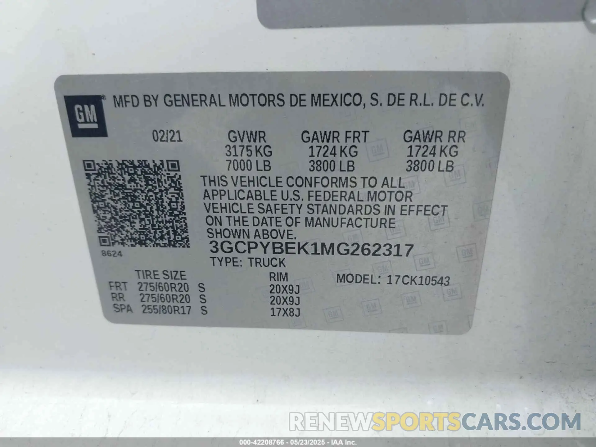 9 Photograph of a damaged car 3GCPYBEK1MG262317 CHEVROLET SILVERADO 1500 2021