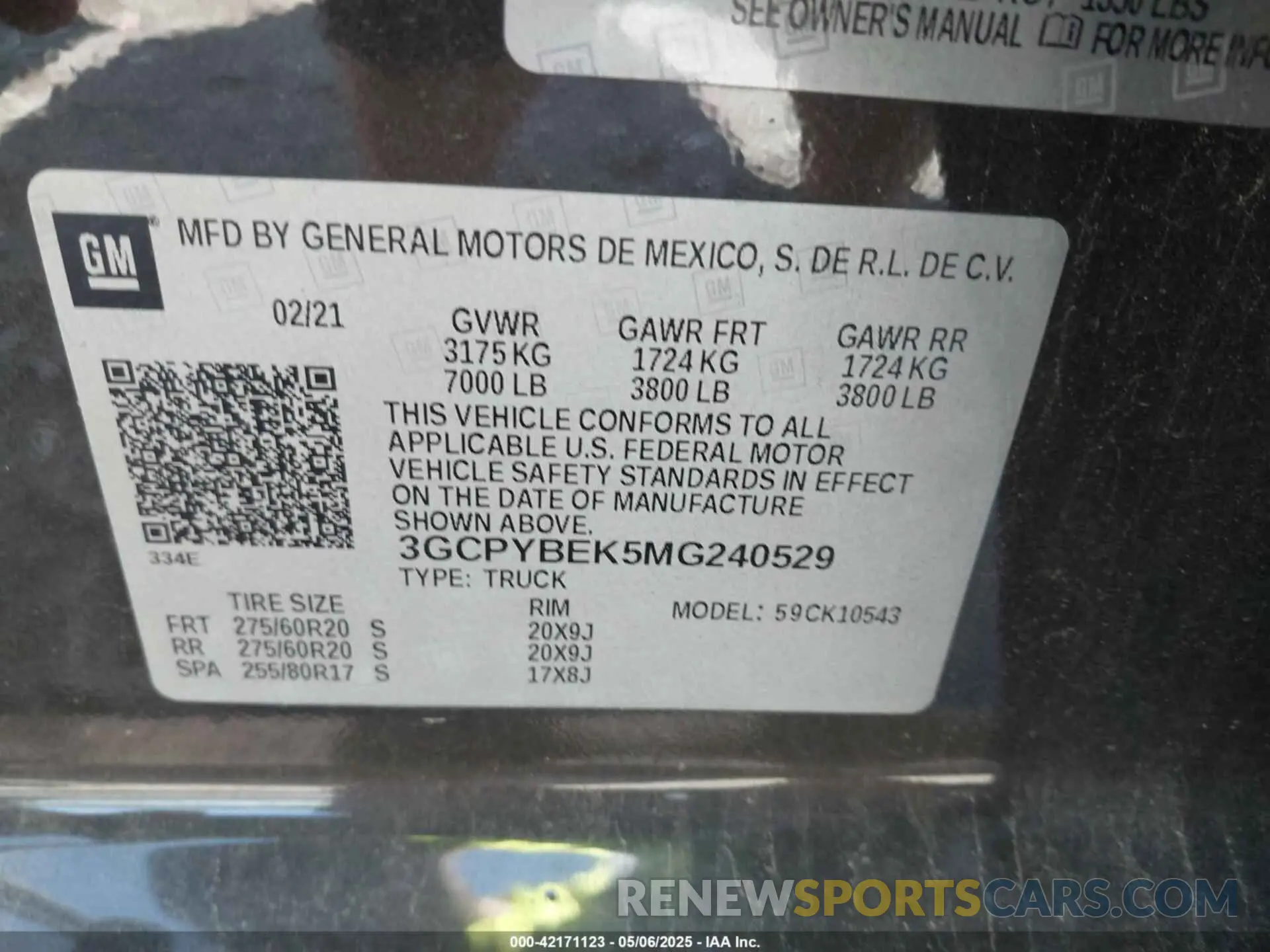 9 Photograph of a damaged car 3GCPYBEK5MG240529 CHEVROLET SILVERADO 1500 2021