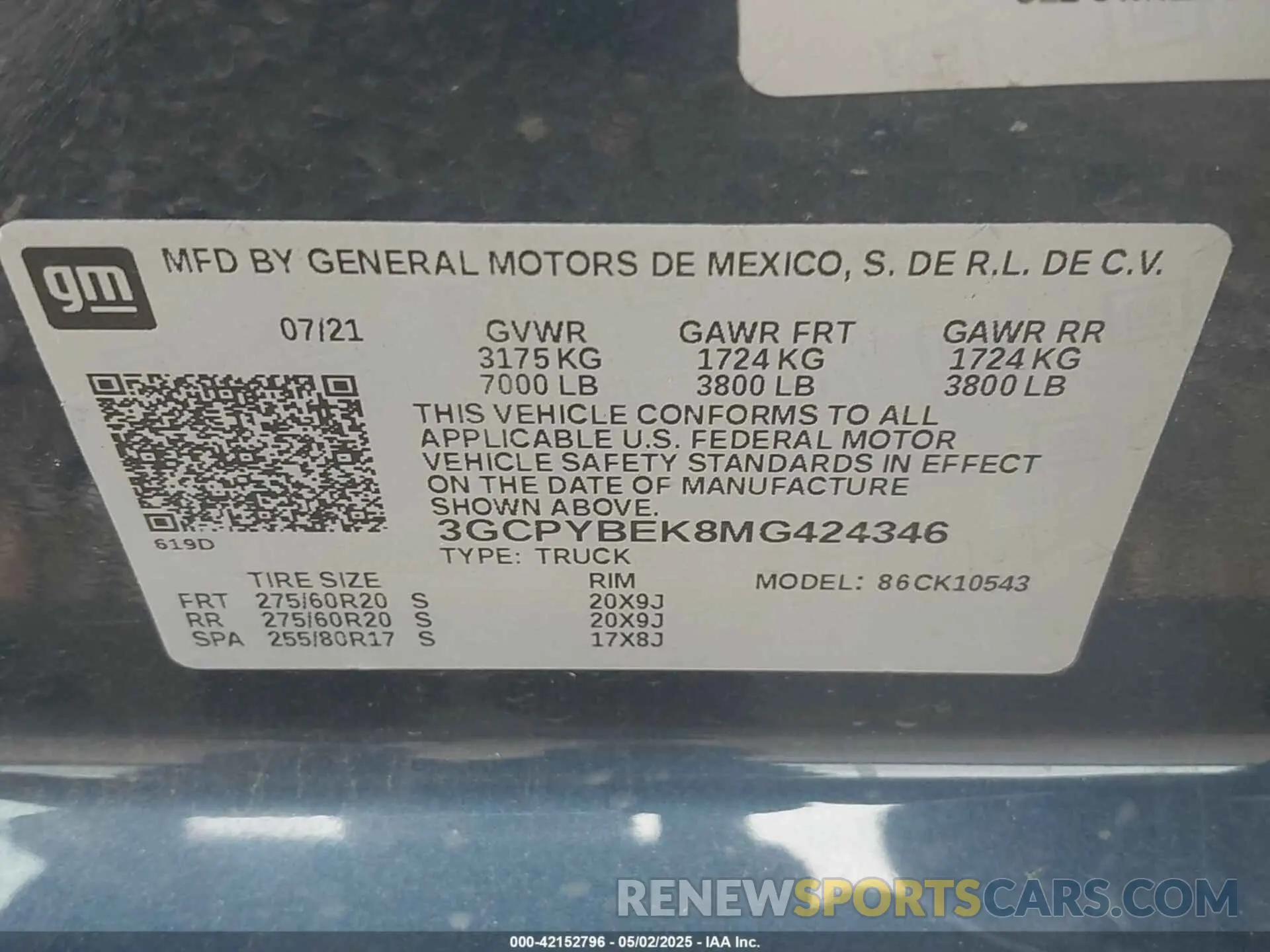 9 Photograph of a damaged car 3GCPYBEK8MG424346 CHEVROLET SILVERADO 1500 2021