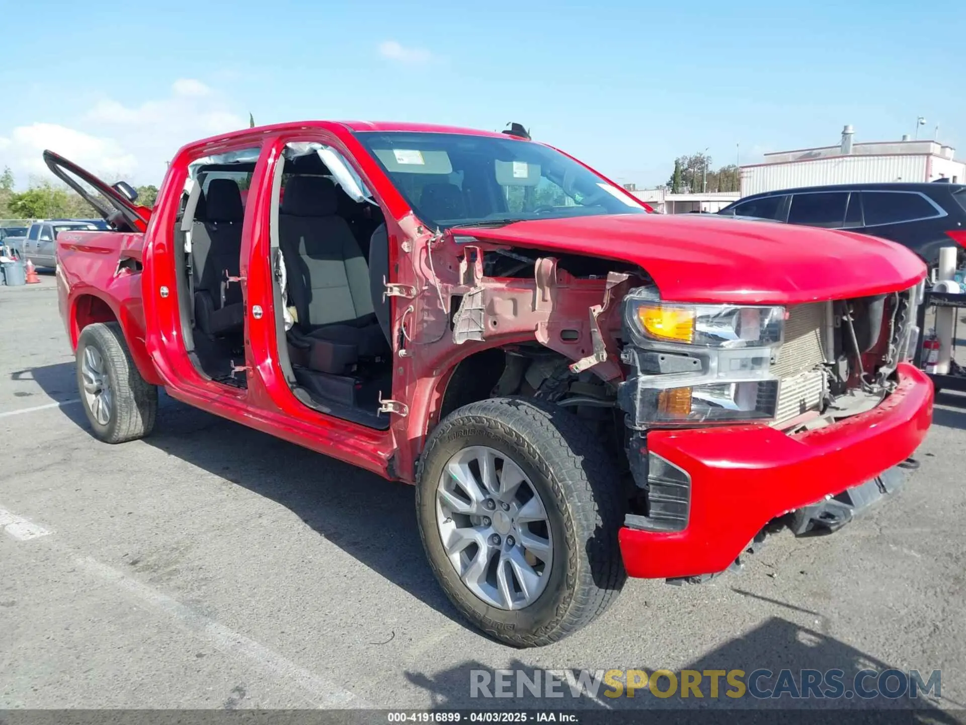 1 Photograph of a damaged car 3GCPYBEK9MG186717 CHEVROLET SILVERADO 1500 2021
