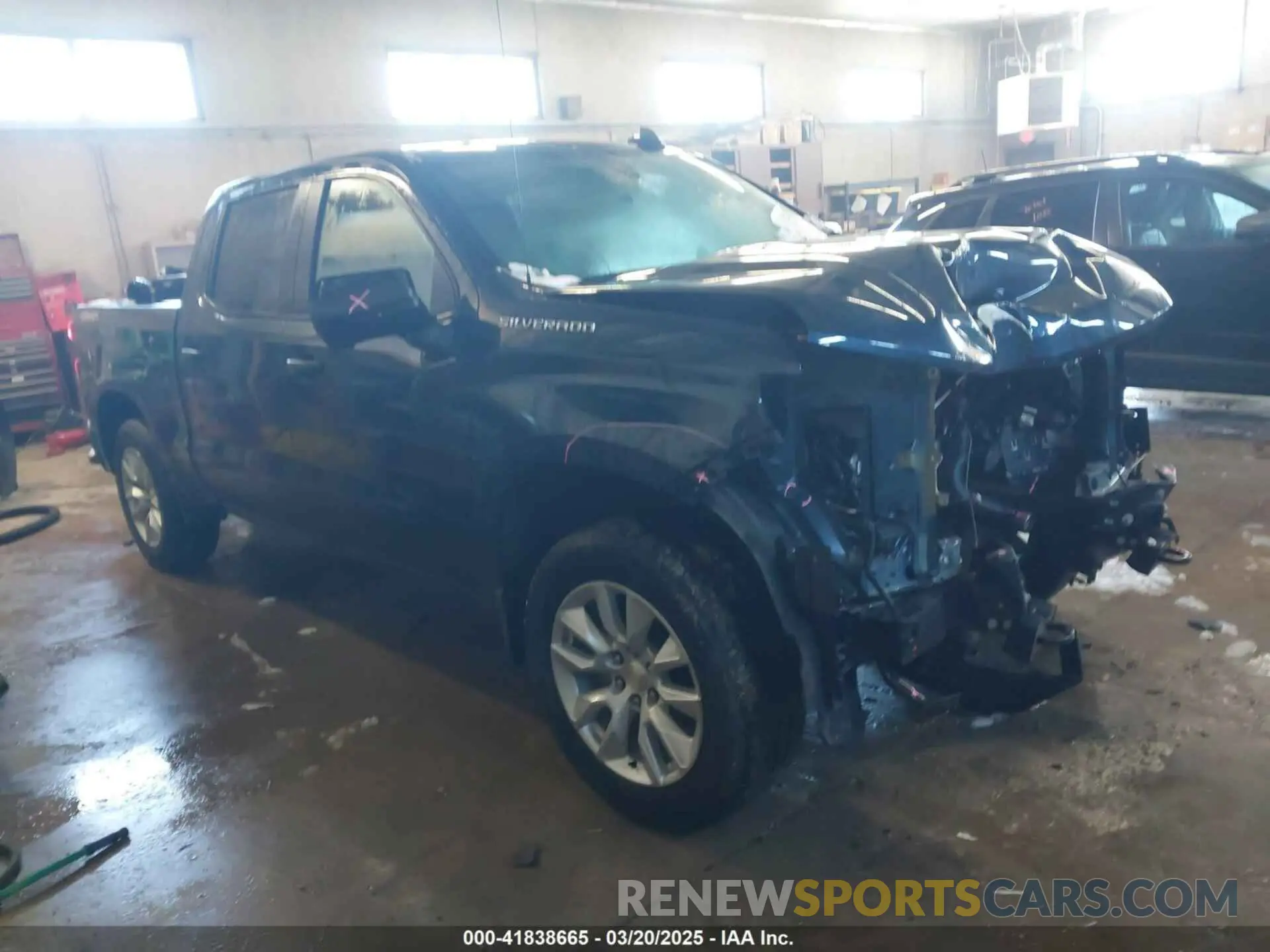1 Photograph of a damaged car 3GCPYBEKXMG240607 CHEVROLET SILVERADO 1500 2021