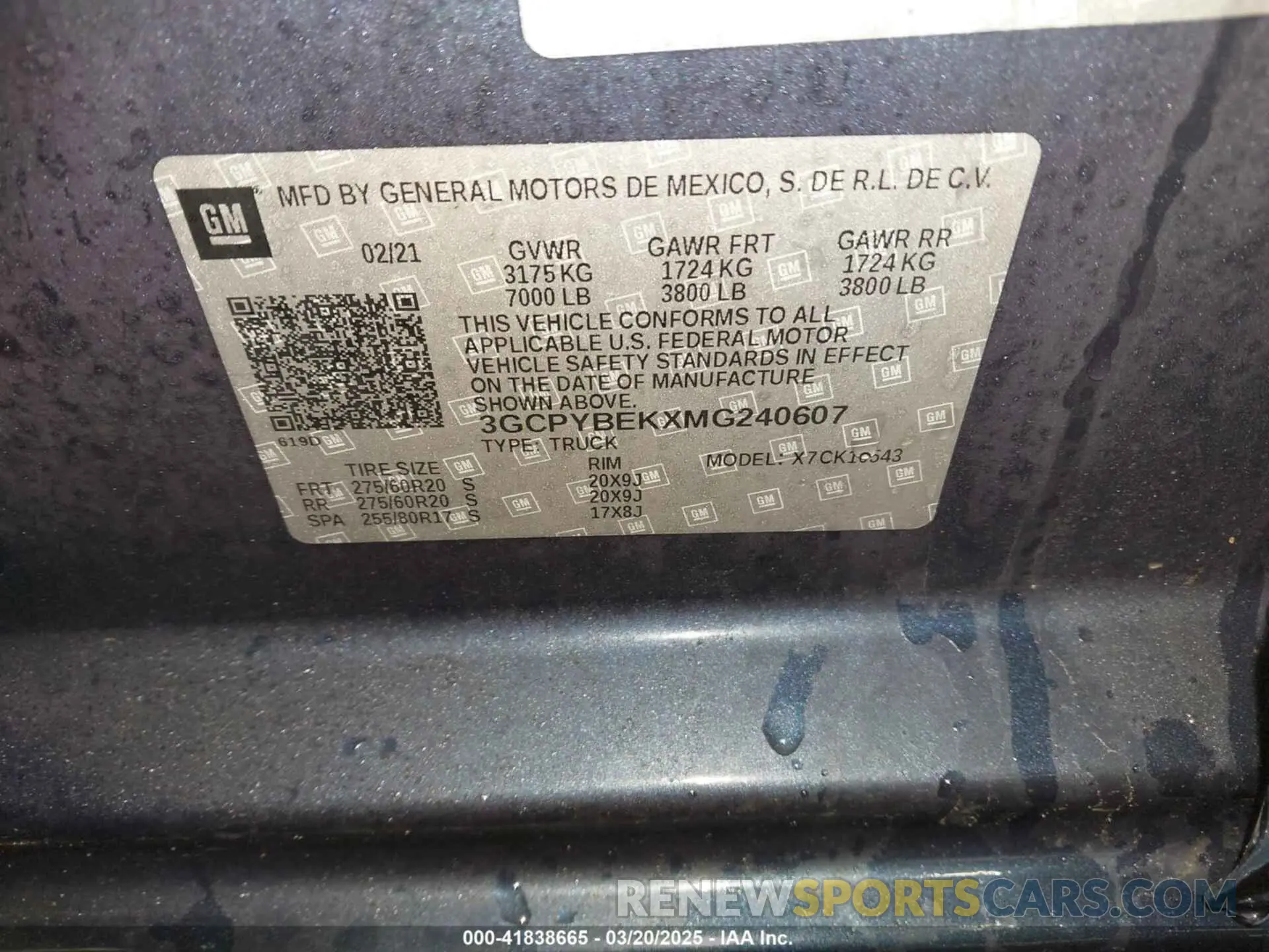 9 Photograph of a damaged car 3GCPYBEKXMG240607 CHEVROLET SILVERADO 1500 2021
