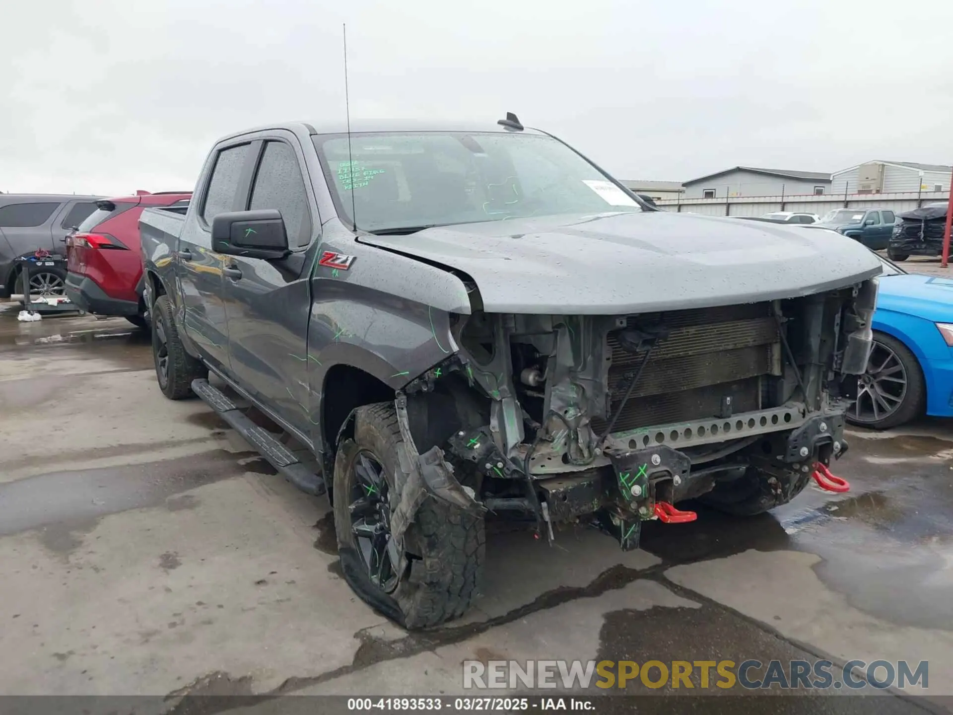 1 Photograph of a damaged car 3GCPYCEF3MG216741 CHEVROLET SILVERADO 1500 2021