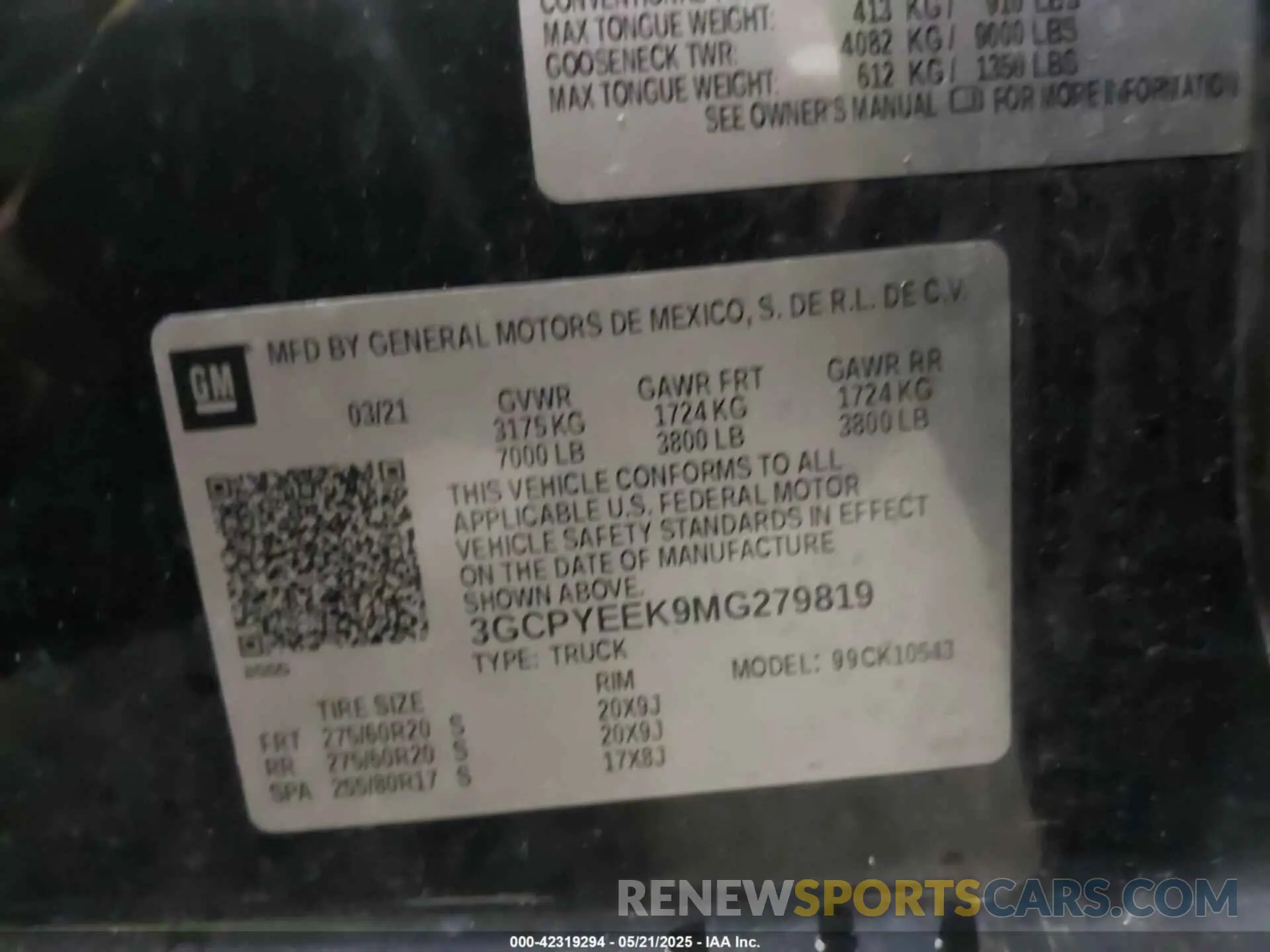 9 Photograph of a damaged car 3GCPYEEK9MG279819 CHEVROLET SILVERADO 1500 2021