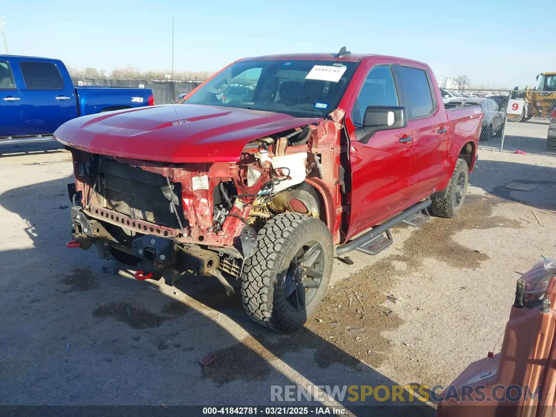 2 Photograph of a damaged car 3GCPYFEL0MG154044 CHEVROLET SILVERADO 1500 2021