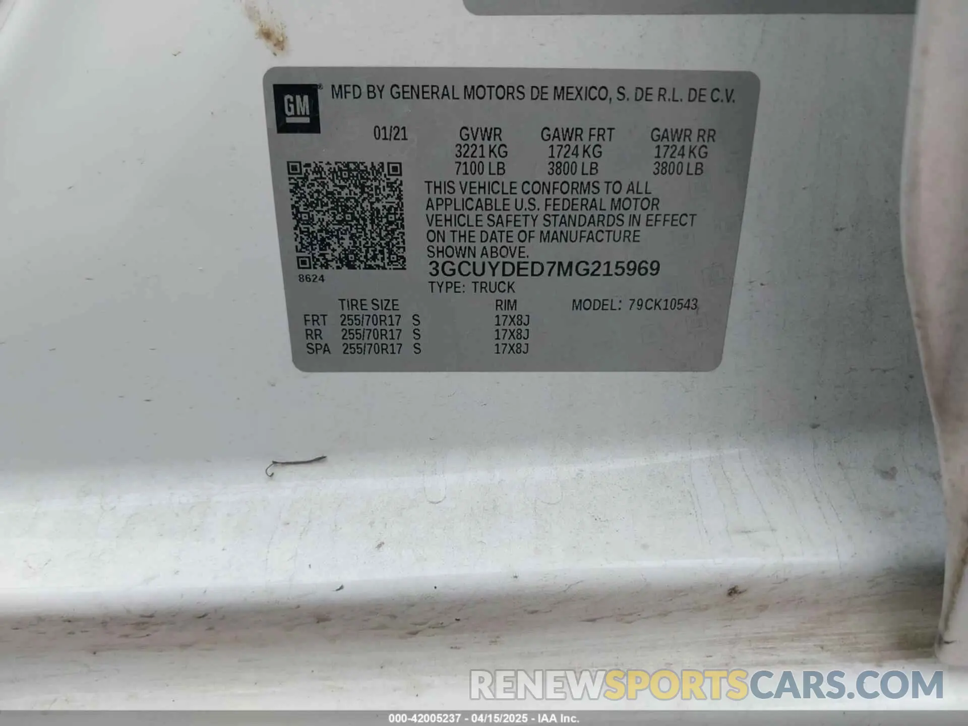 9 Photograph of a damaged car 3GCUYDED7MG215969 CHEVROLET SILVERADO 1500 2021