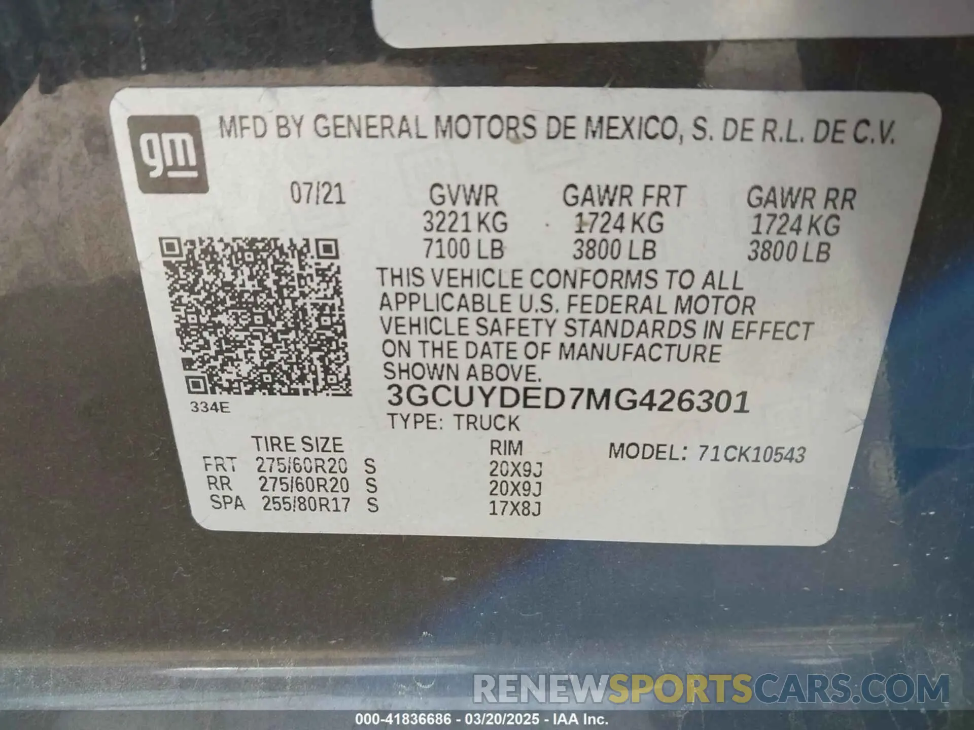 9 Photograph of a damaged car 3GCUYDED7MG426301 CHEVROLET SILVERADO 1500 2021
