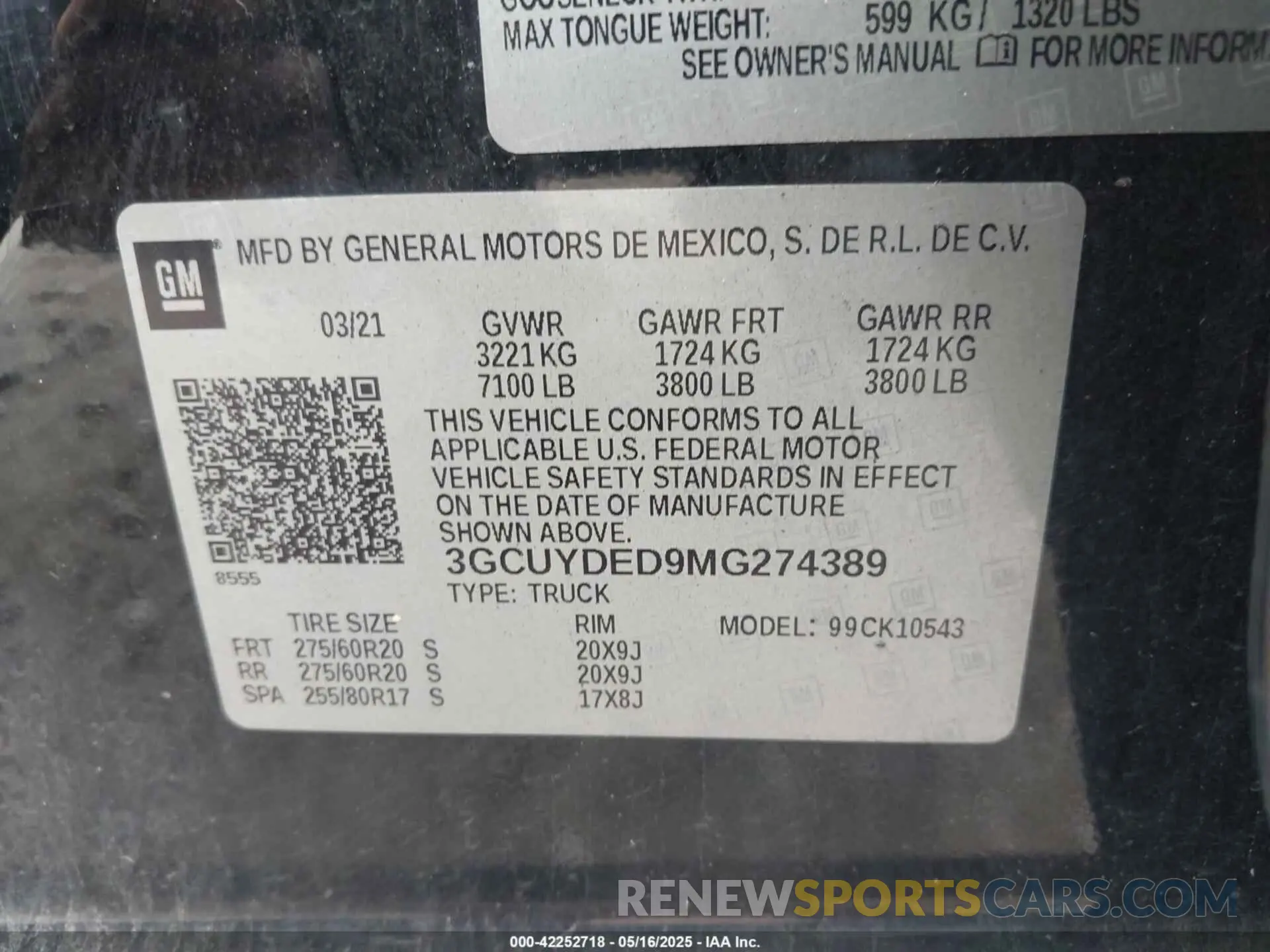 9 Photograph of a damaged car 3GCUYDED9MG274389 CHEVROLET SILVERADO 1500 2021