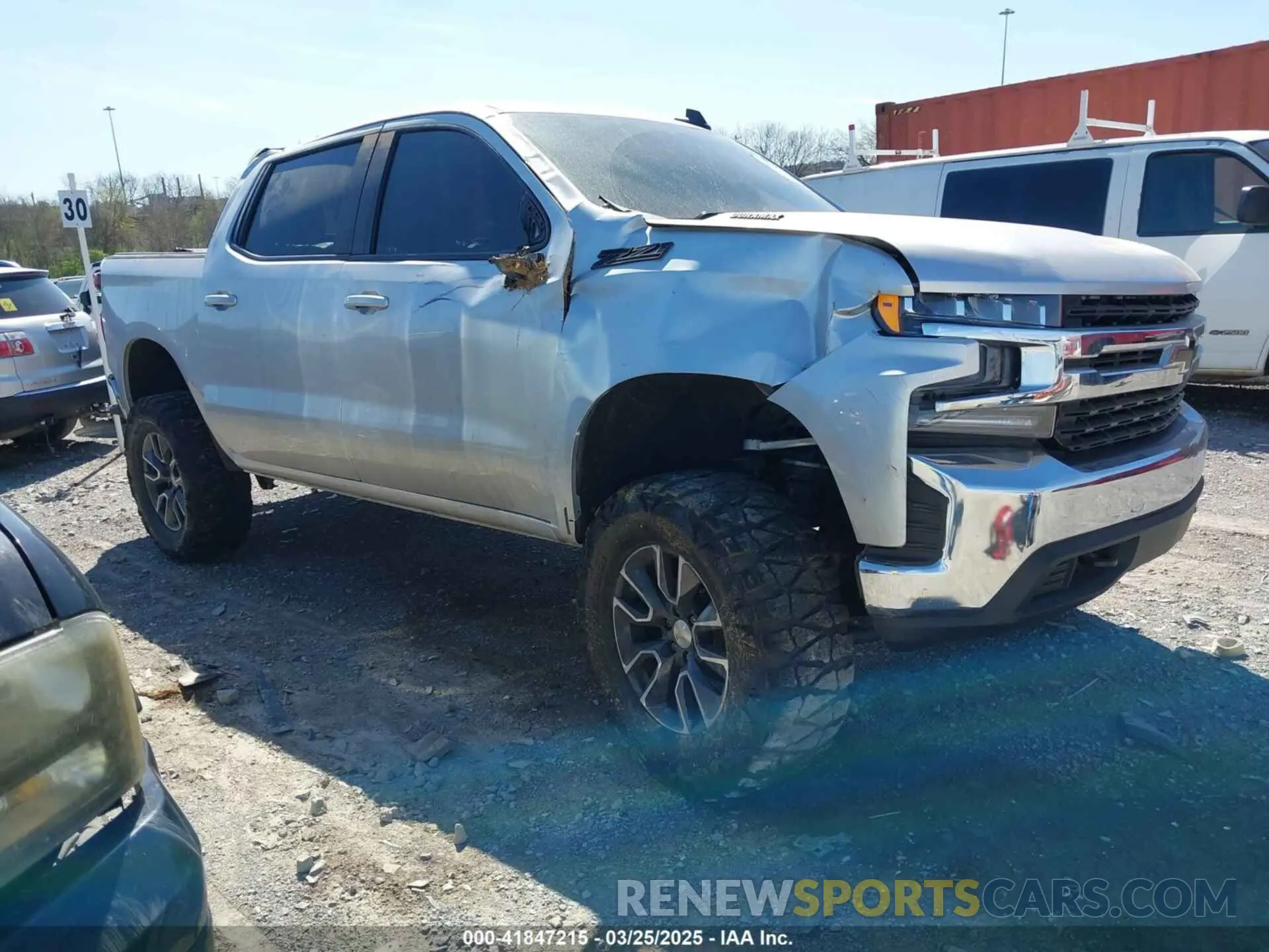 1 Photograph of a damaged car 3GCUYDET0MG321252 CHEVROLET SILVERADO 1500 2021