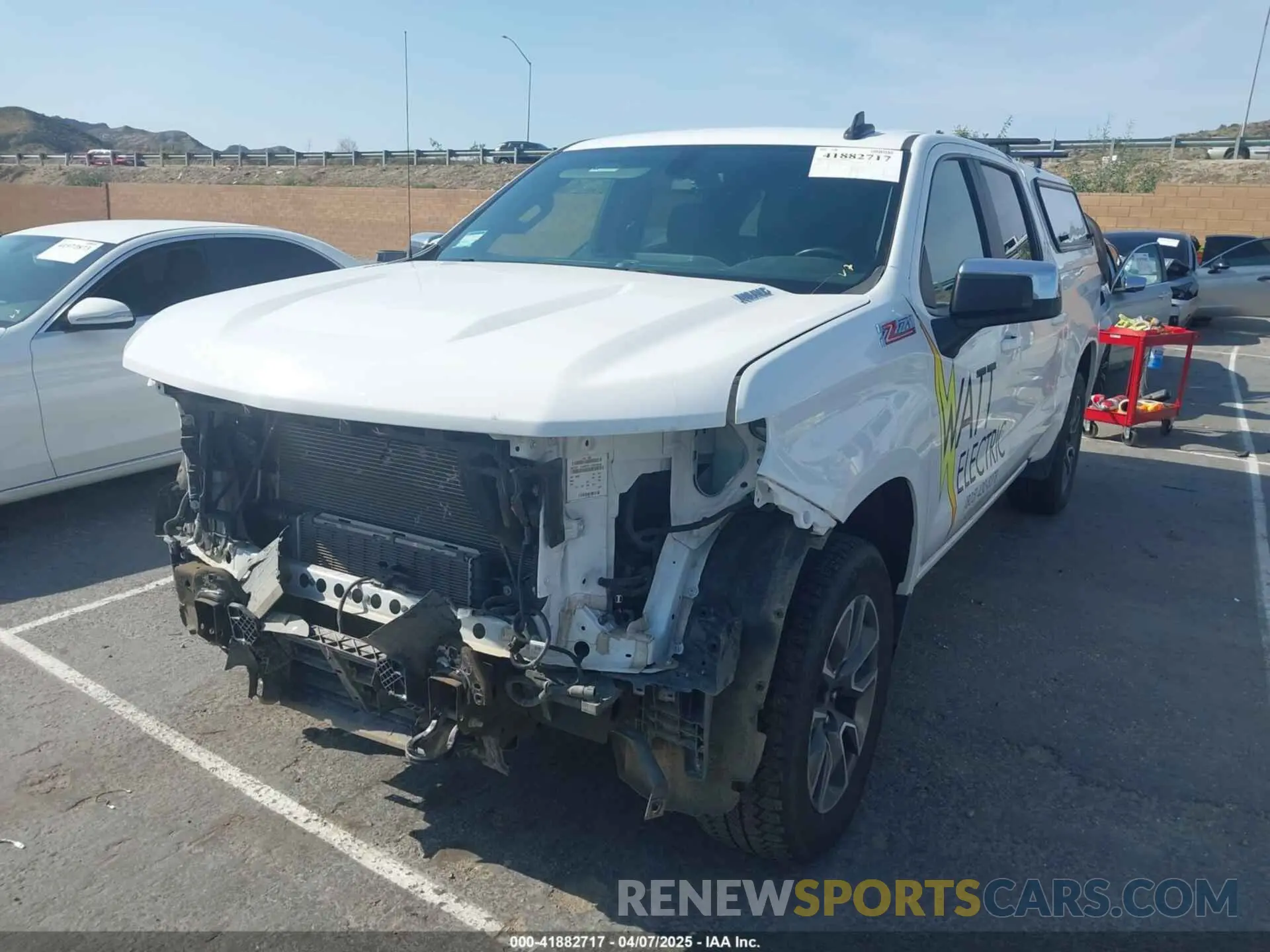2 Photograph of a damaged car 3GCUYDET6MG348181 CHEVROLET SILVERADO 1500 2021