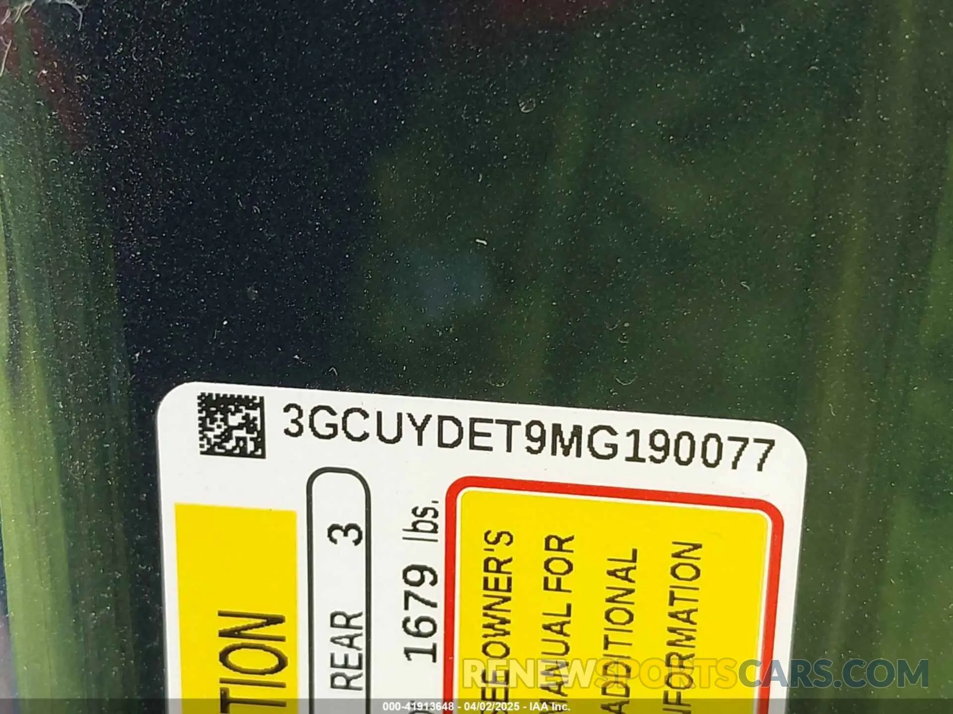 9 Photograph of a damaged car 3GCUYDET9MG190077 CHEVROLET SILVERADO 1500 2021