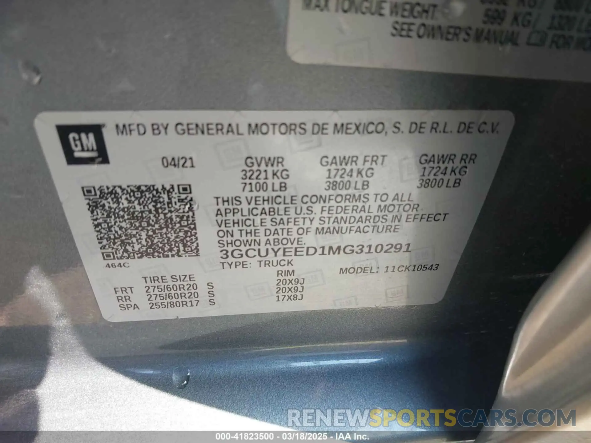 9 Photograph of a damaged car 3GCUYEED1MG310291 CHEVROLET SILVERADO 1500 2021