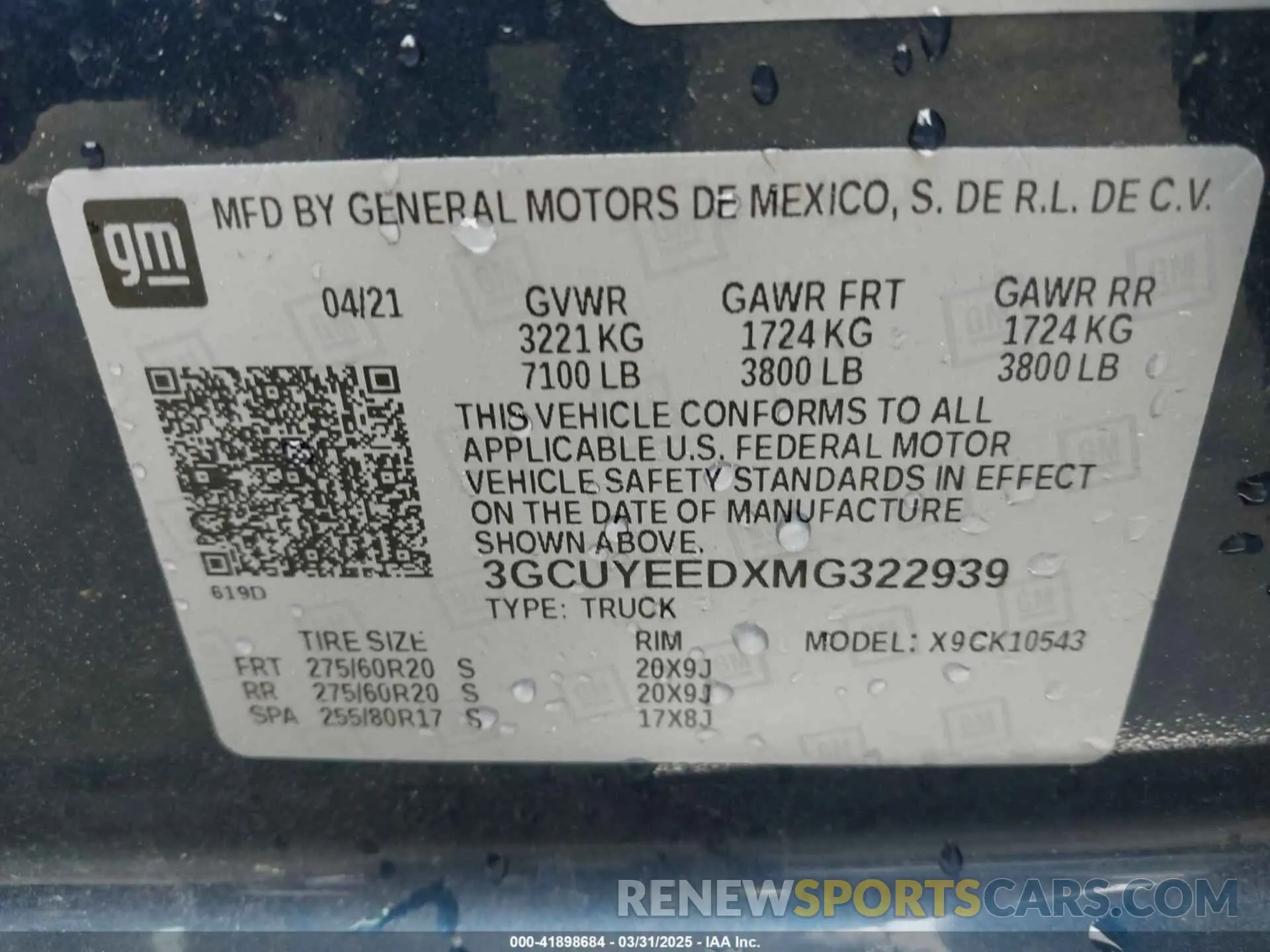 9 Photograph of a damaged car 3GCUYEEDXMG322939 CHEVROLET SILVERADO 1500 2021