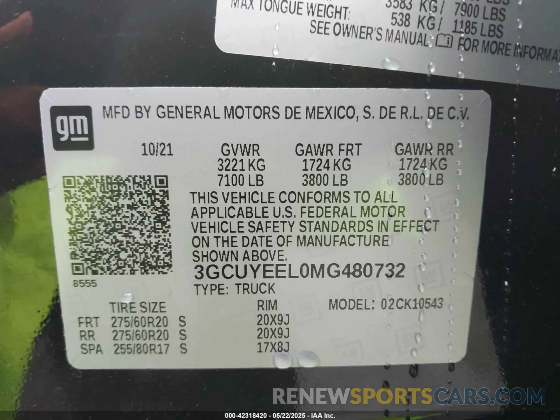 9 Photograph of a damaged car 3GCUYEEL0MG480732 CHEVROLET SILVERADO 1500 2021