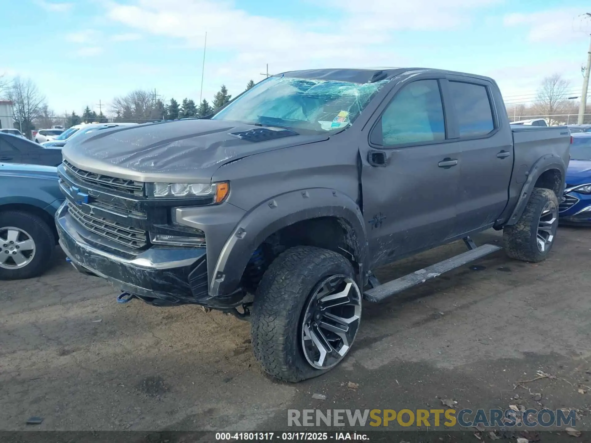 2 Photograph of a damaged car 3GCUYEEL1MG125973 CHEVROLET SILVERADO 1500 2021