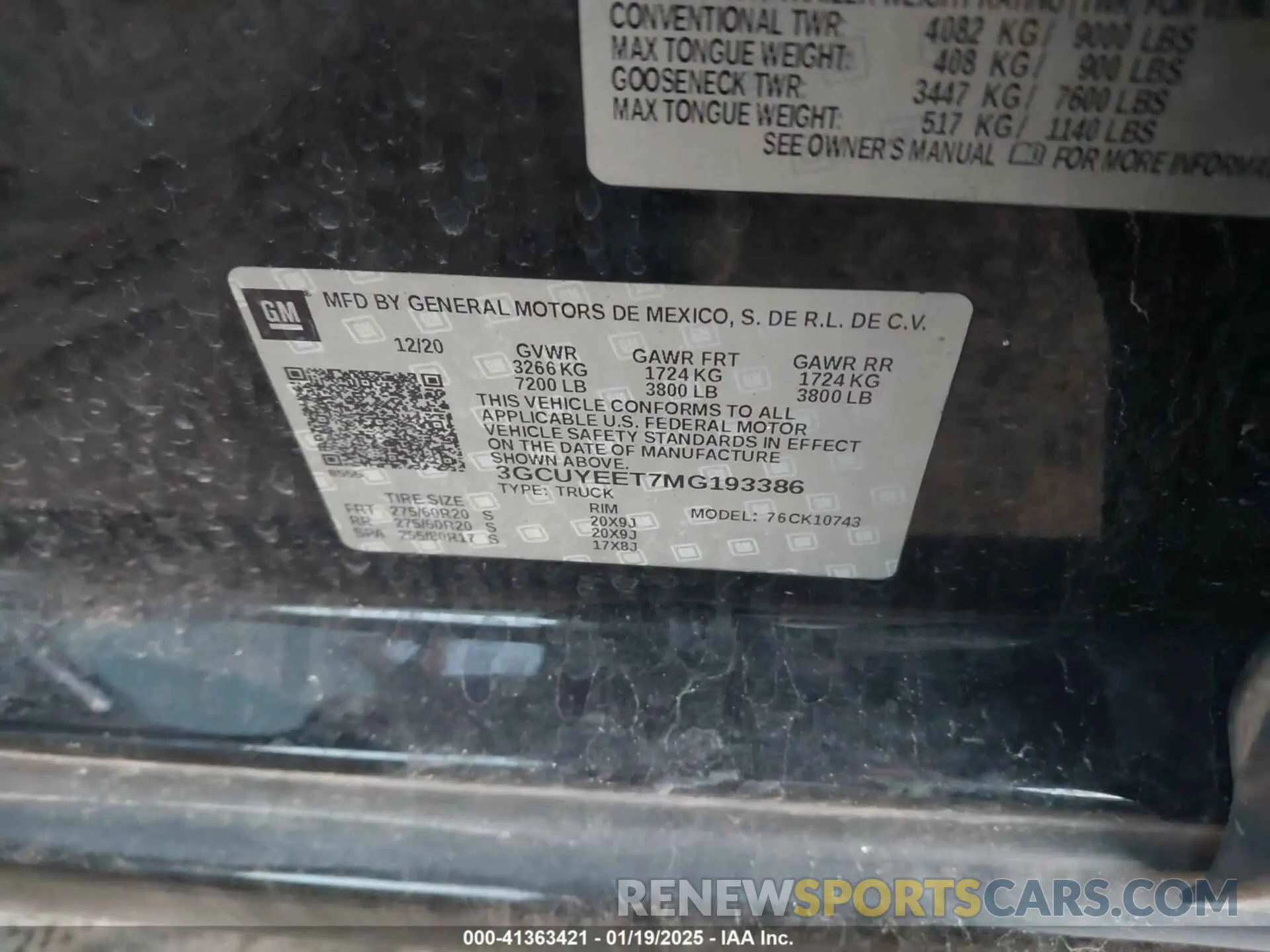 9 Photograph of a damaged car 3GCUYEET7MG193386 CHEVROLET SILVERADO 1500 2021