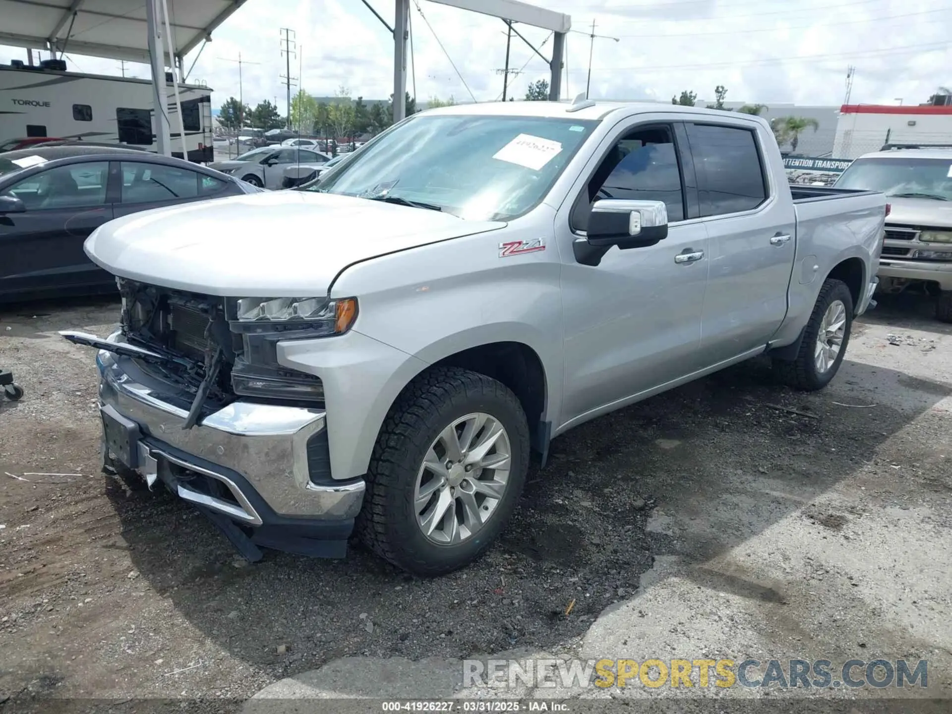 2 Photograph of a damaged car 3GCUYGED9MG446325 CHEVROLET SILVERADO 1500 2021