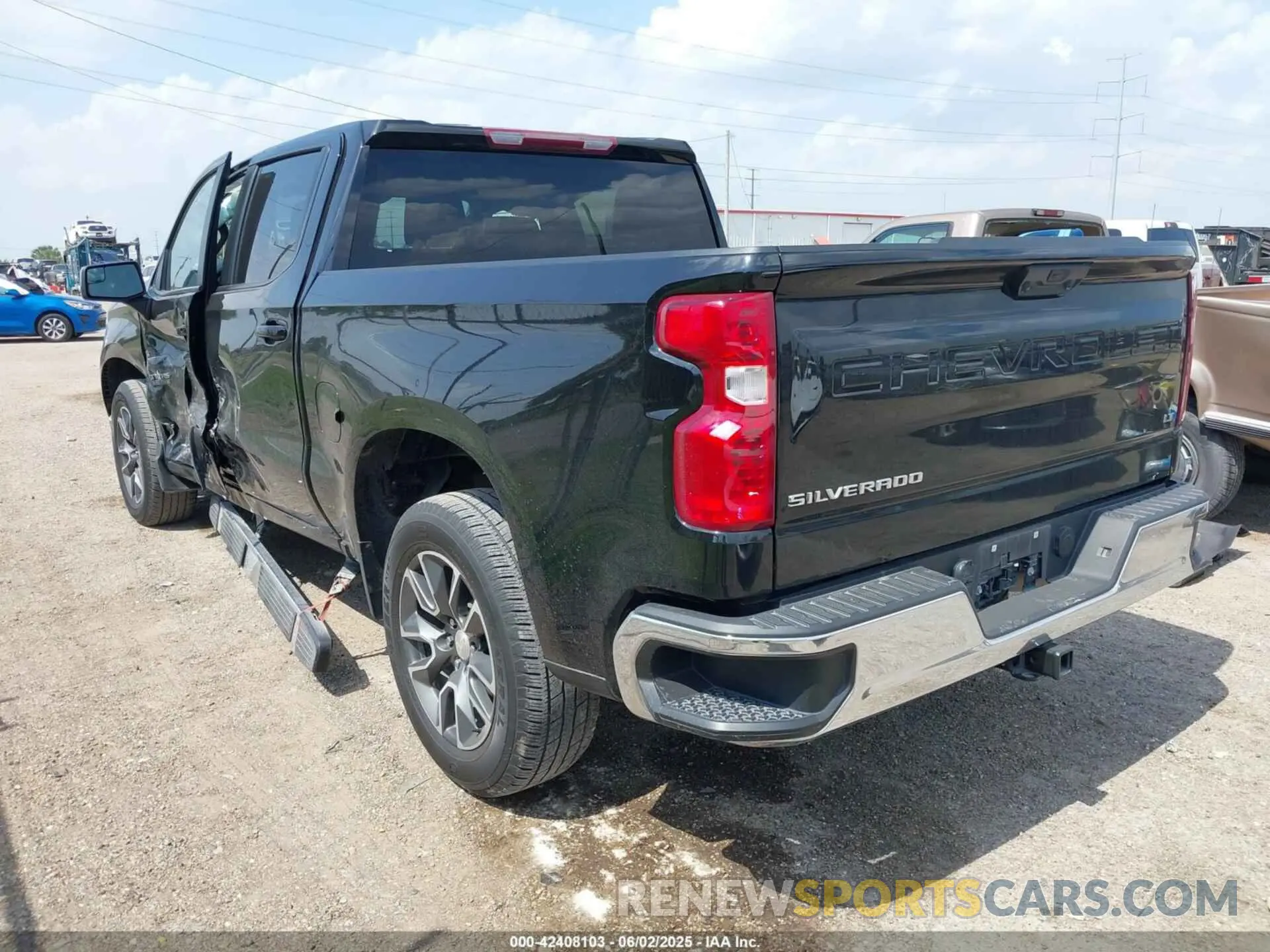 3 Photograph of a damaged car 1GCPACEK2NZ621623 CHEVROLET SILVERADO 1500 2022