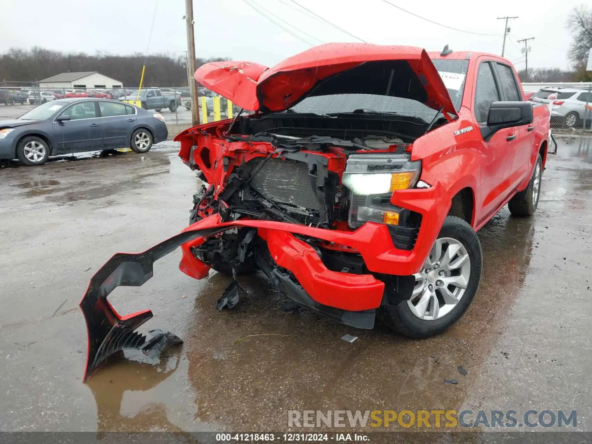 2 Photograph of a damaged car 1GCPDBEK2NZ638973 CHEVROLET SILVERADO 1500 2022