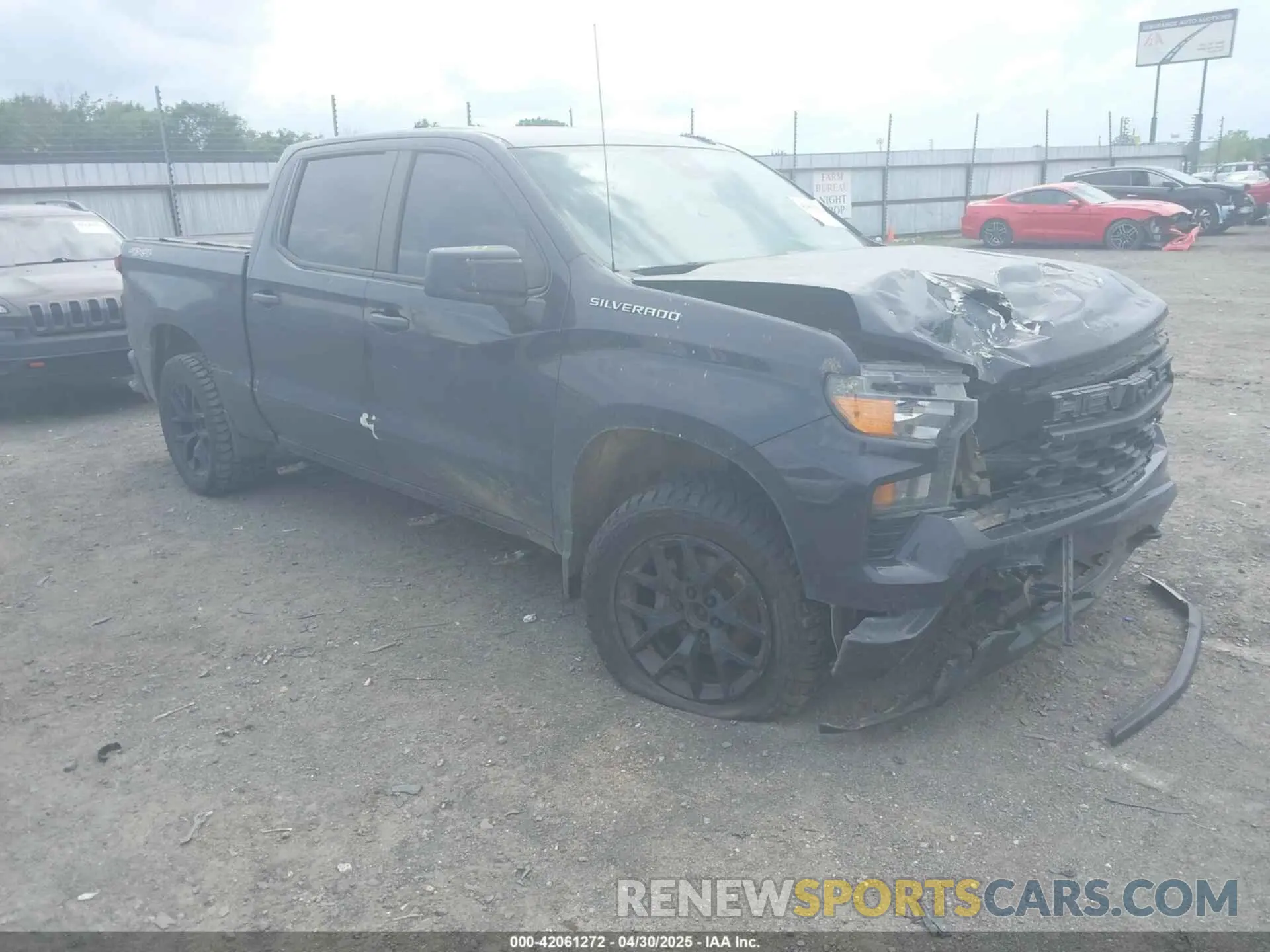 1 Photograph of a damaged car 1GCPDBEK4NZ633600 CHEVROLET SILVERADO 1500 2022