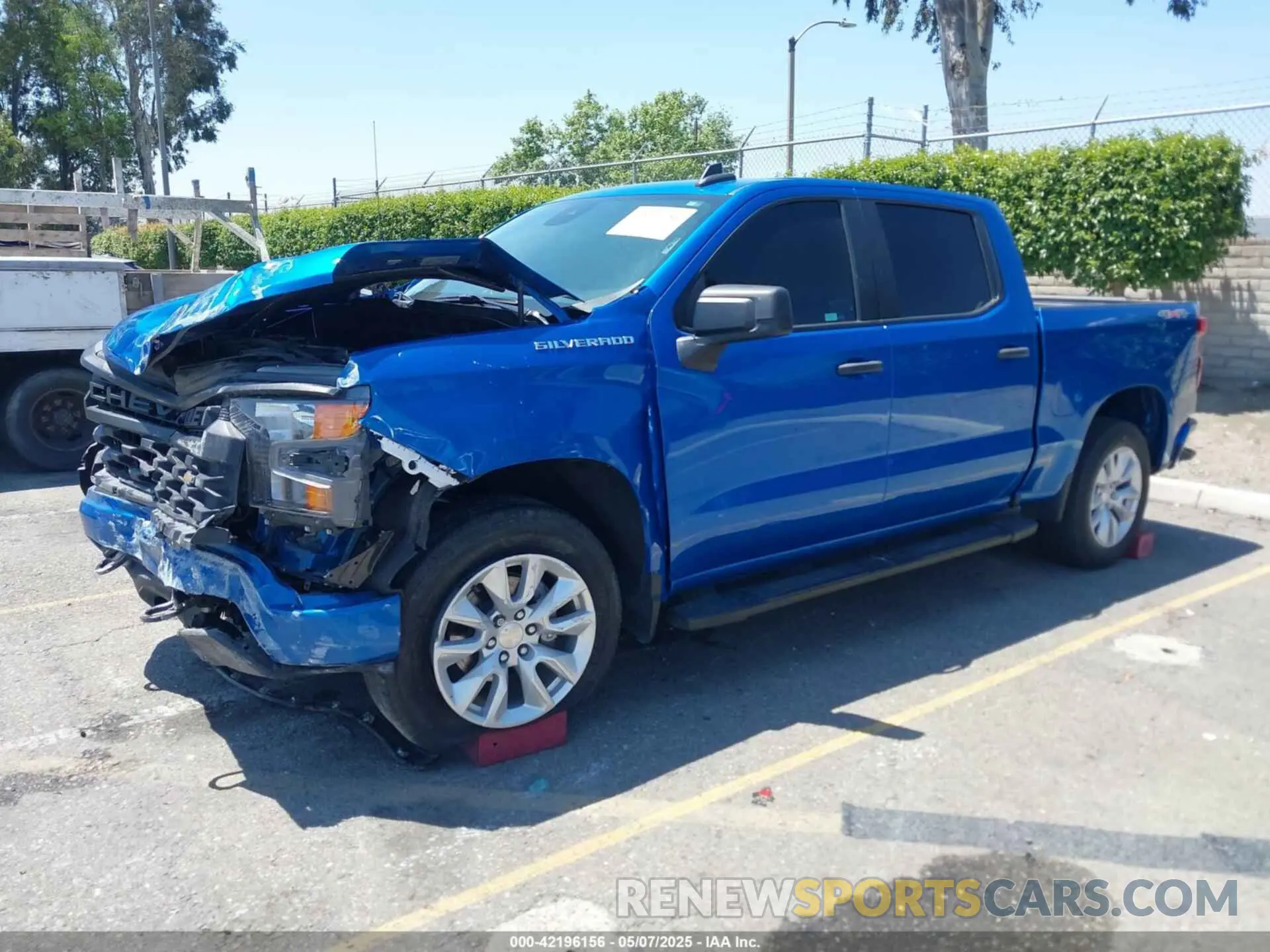 2 Photograph of a damaged car 1GCPDBEK5NZ643438 CHEVROLET SILVERADO 1500 2022
