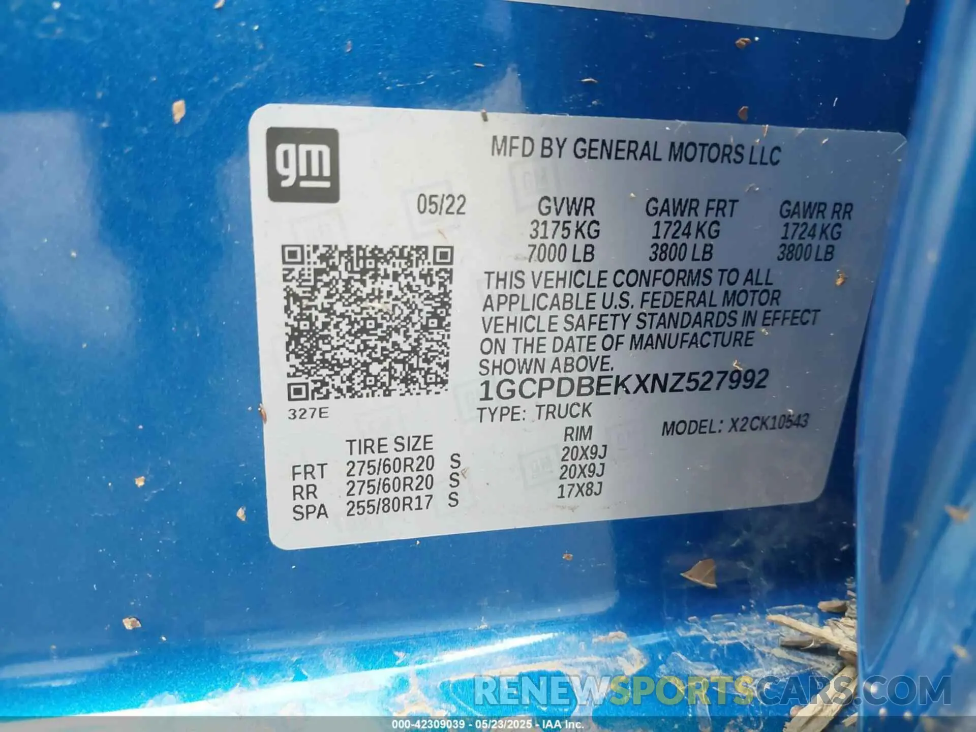 9 Photograph of a damaged car 1GCPDBEKXNZ527992 CHEVROLET SILVERADO 1500 2022