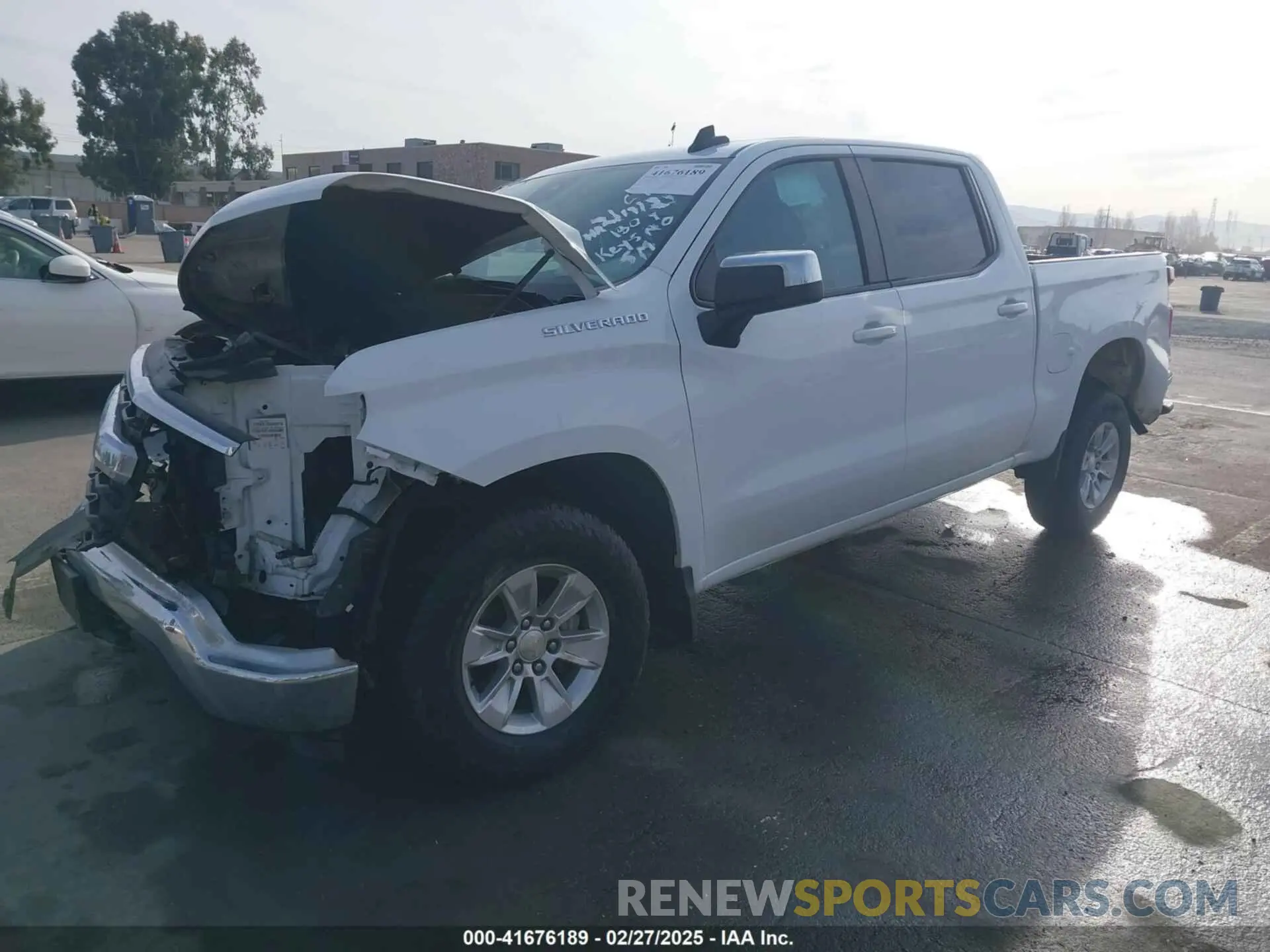 2 Photograph of a damaged car 1GCPDDEK5NZ503949 CHEVROLET SILVERADO 1500 2022