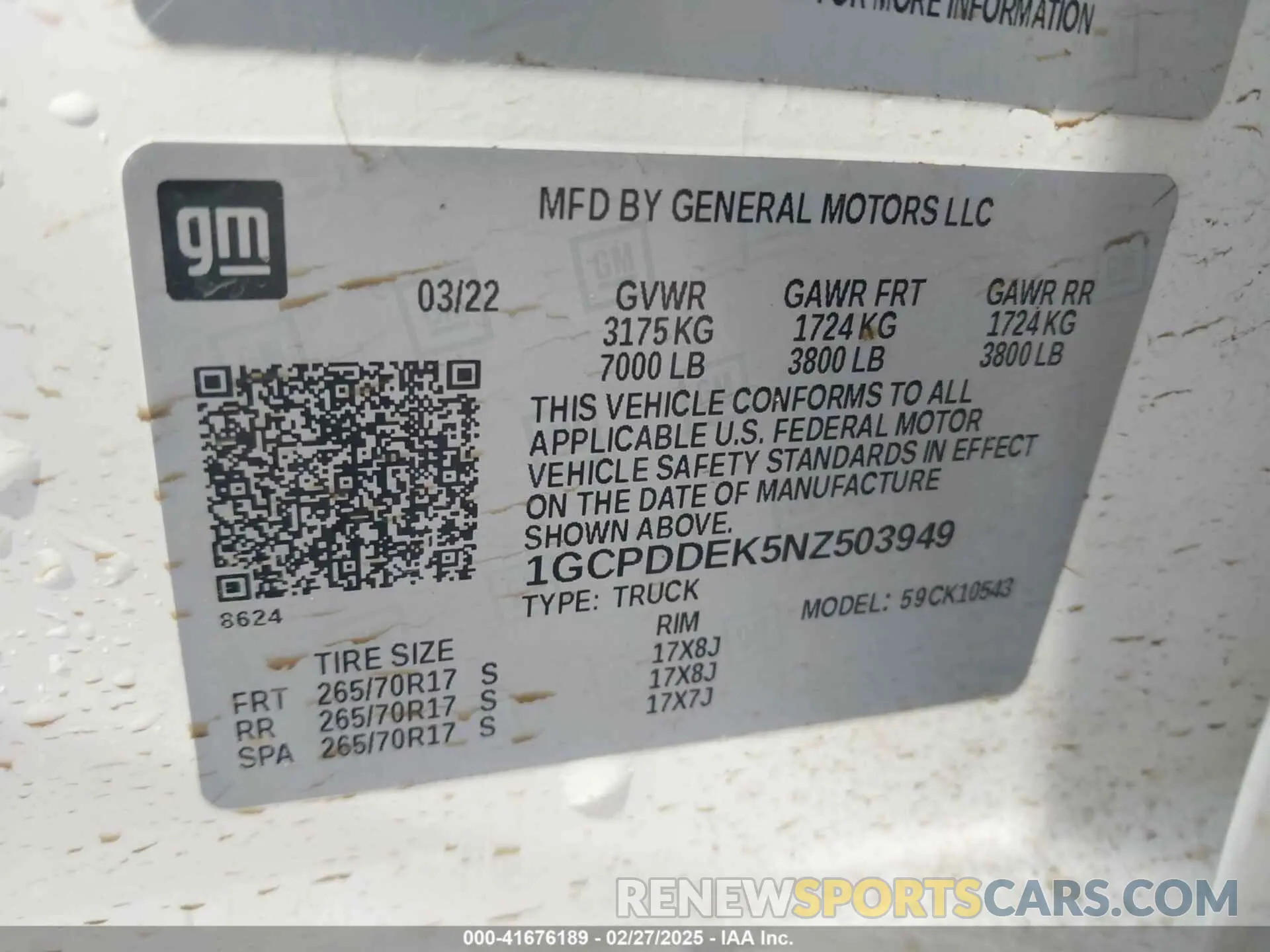 9 Photograph of a damaged car 1GCPDDEK5NZ503949 CHEVROLET SILVERADO 1500 2022