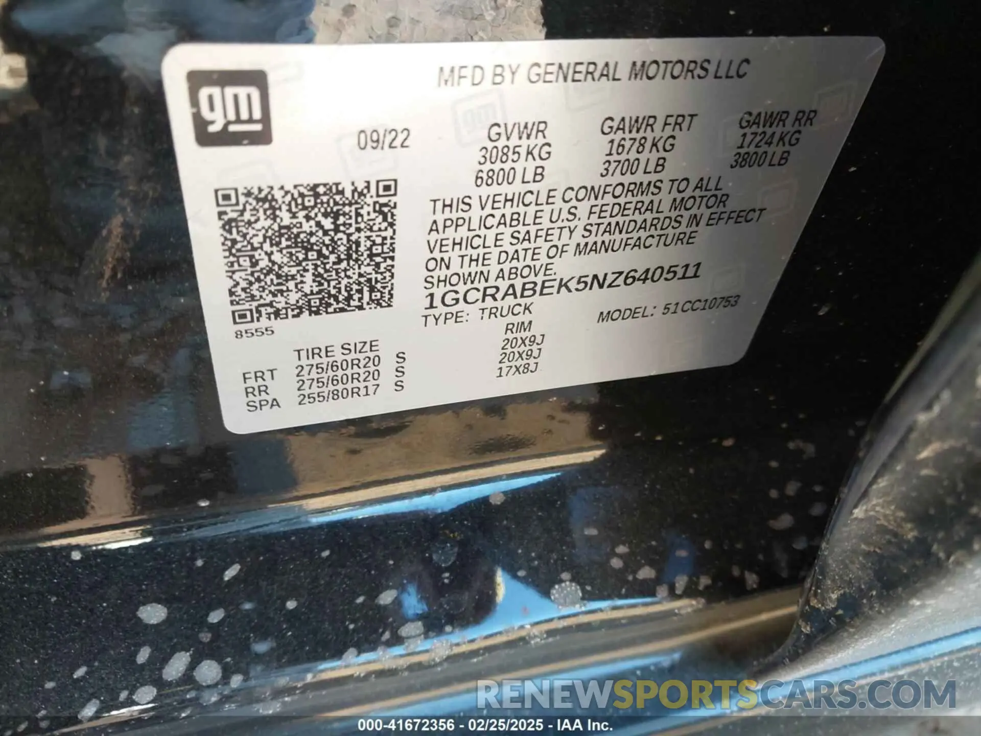 9 Photograph of a damaged car 1GCRABEK5NZ640511 CHEVROLET SILVERADO 1500 2022