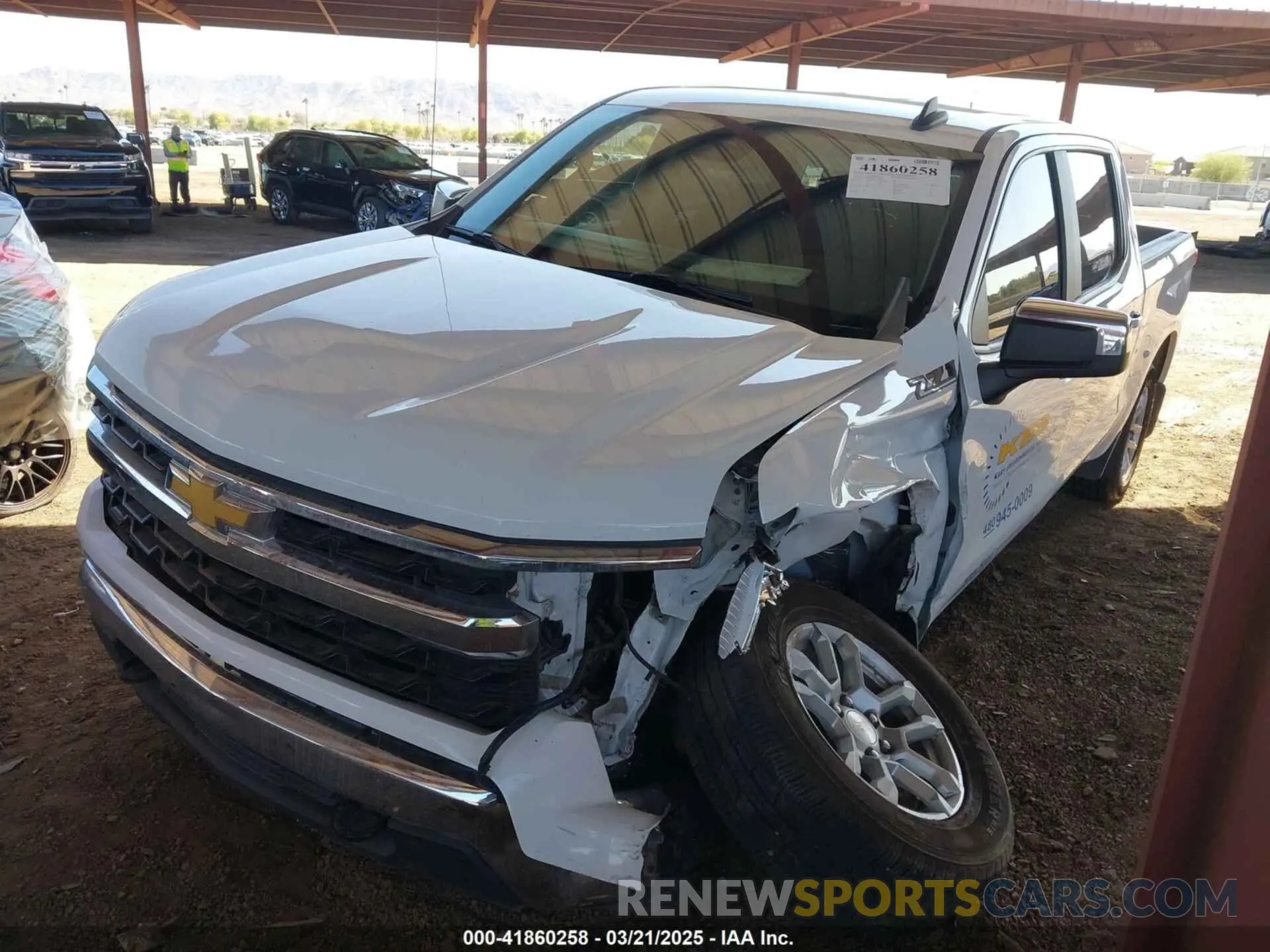 2 Photograph of a damaged car 1GCUDDED2NZ536542 CHEVROLET SILVERADO 1500 2022
