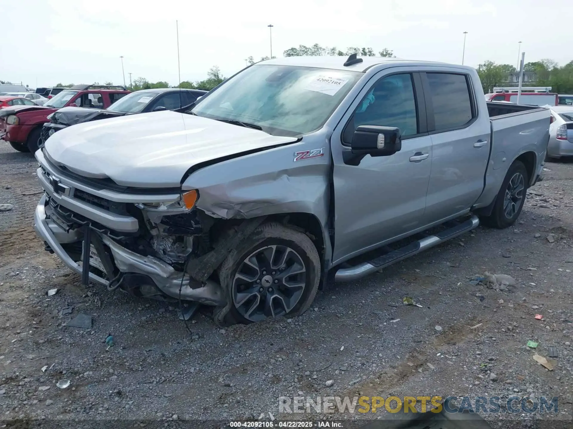 2 Photograph of a damaged car 1GCUDEED9NZ531800 CHEVROLET SILVERADO 1500 2022