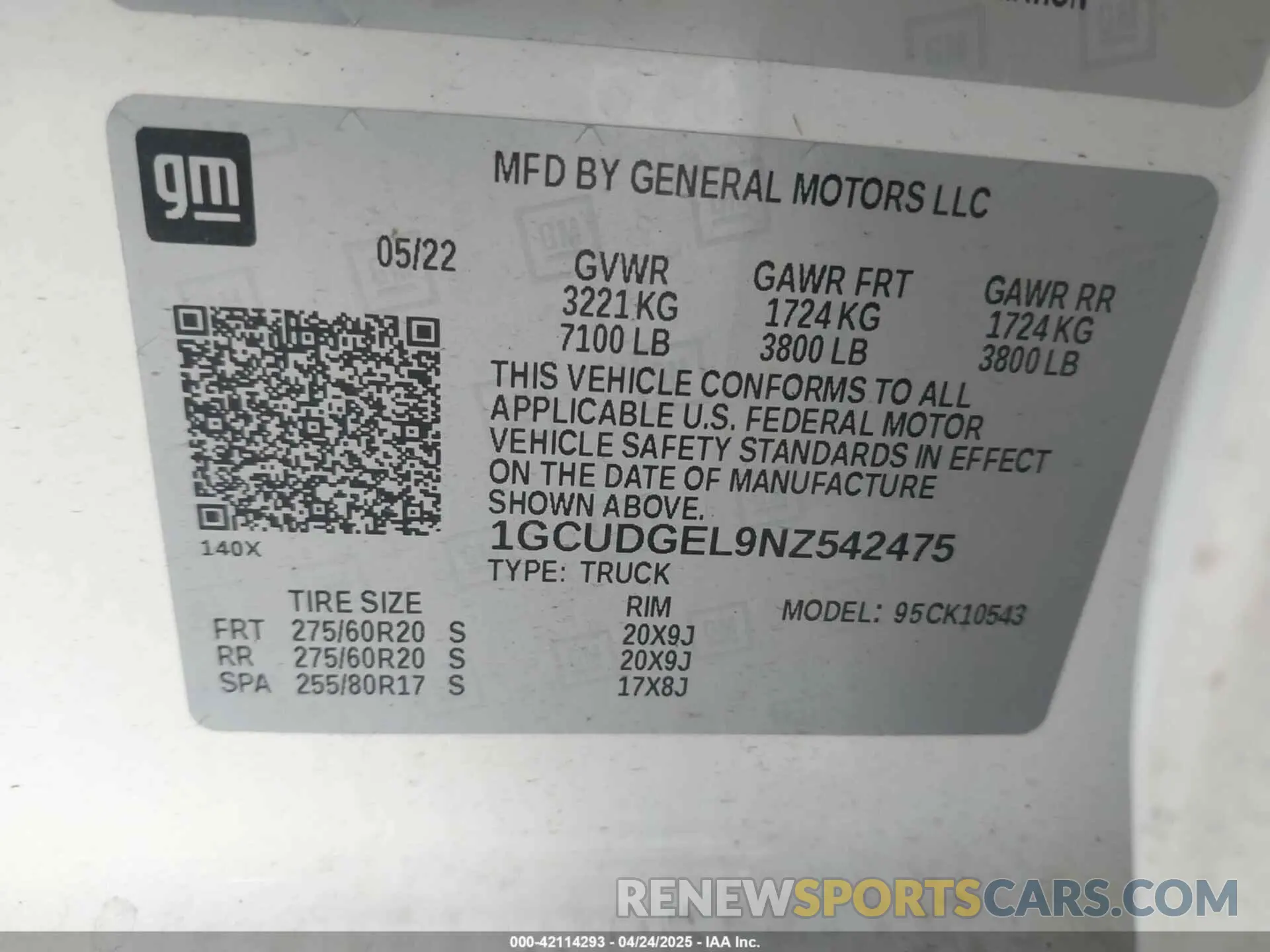 9 Photograph of a damaged car 1GCUDGEL9NZ542475 CHEVROLET SILVERADO 1500 2022
