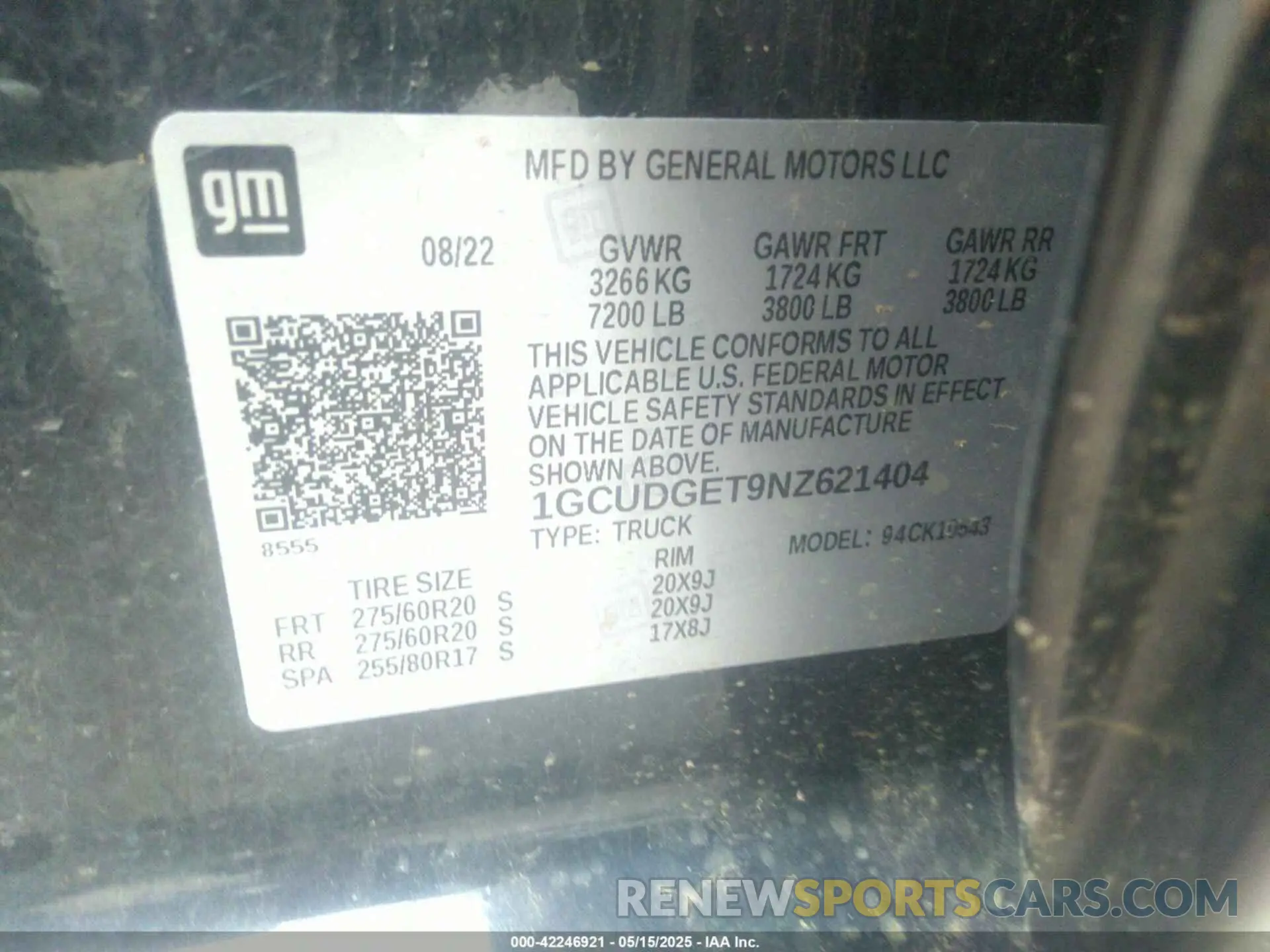 9 Photograph of a damaged car 1GCUDGET9NZ621404 CHEVROLET SILVERADO 1500 2022