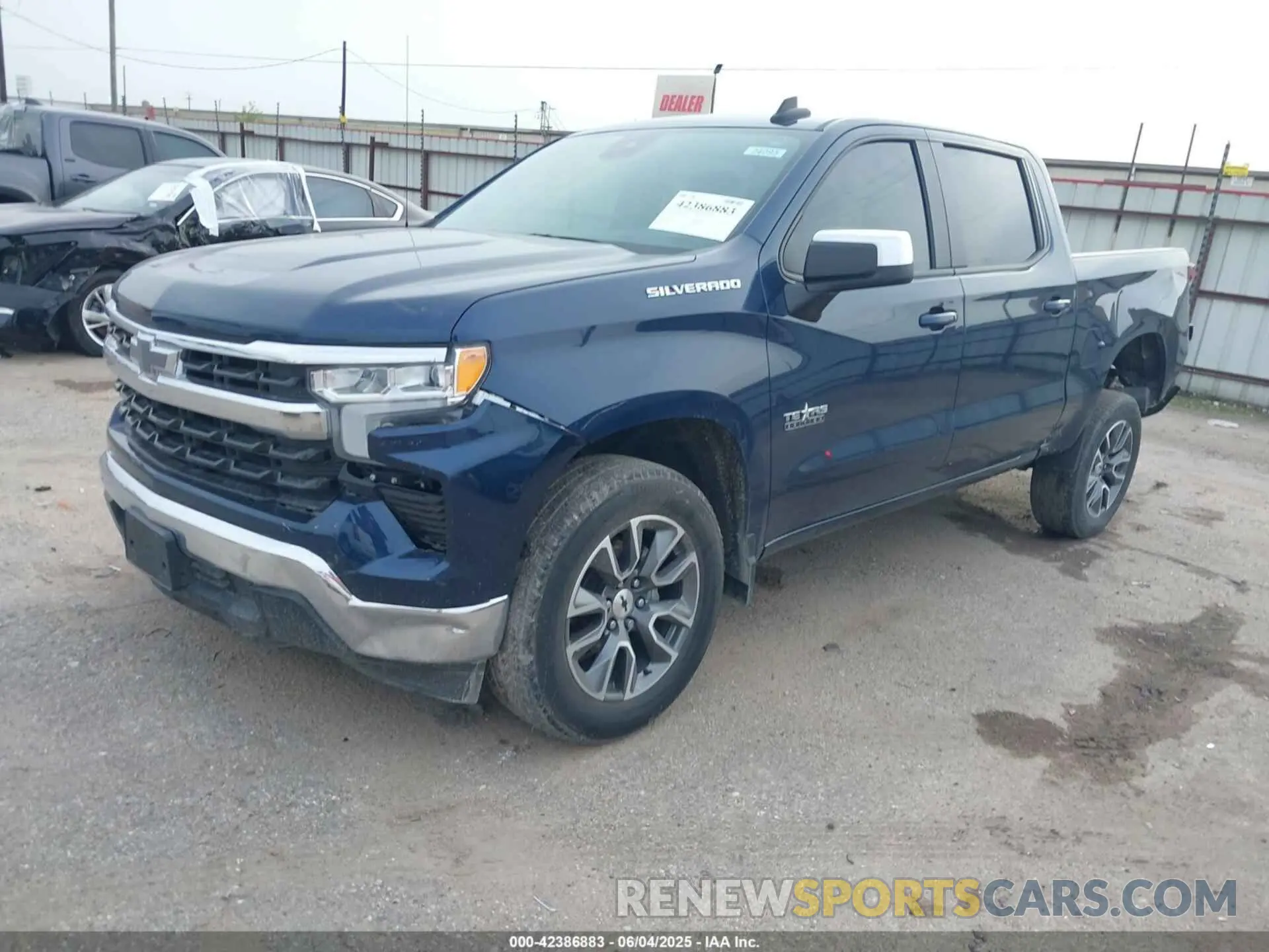 2 Photograph of a damaged car 2GCPACED5N1506069 CHEVROLET SILVERADO 1500 2022