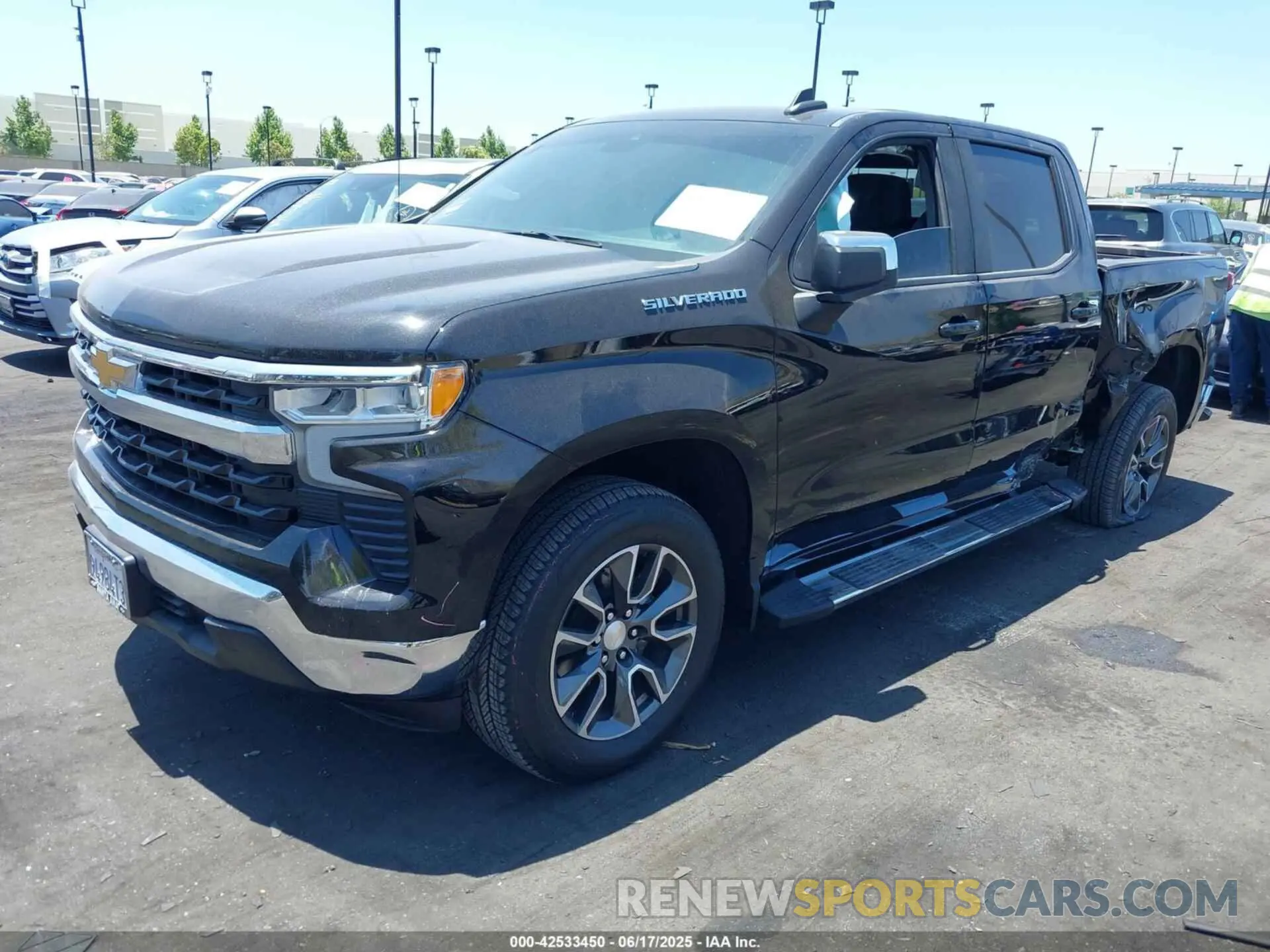 2 Photograph of a damaged car 2GCPACEDXN1510800 CHEVROLET SILVERADO 1500 2022