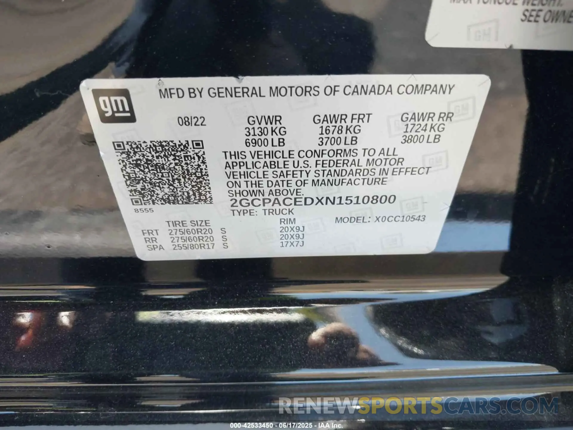 9 Photograph of a damaged car 2GCPACEDXN1510800 CHEVROLET SILVERADO 1500 2022