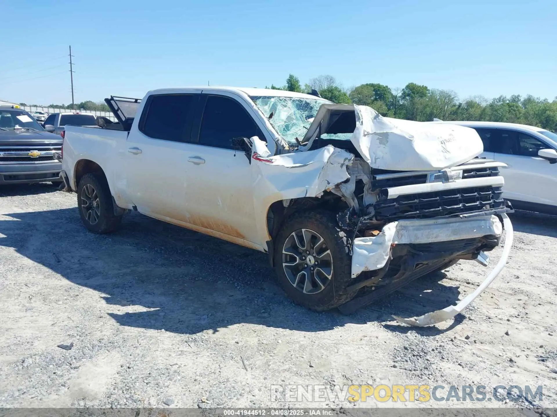 1 Photograph of a damaged car 2GCUDEED2N1519237 CHEVROLET SILVERADO 1500 2022